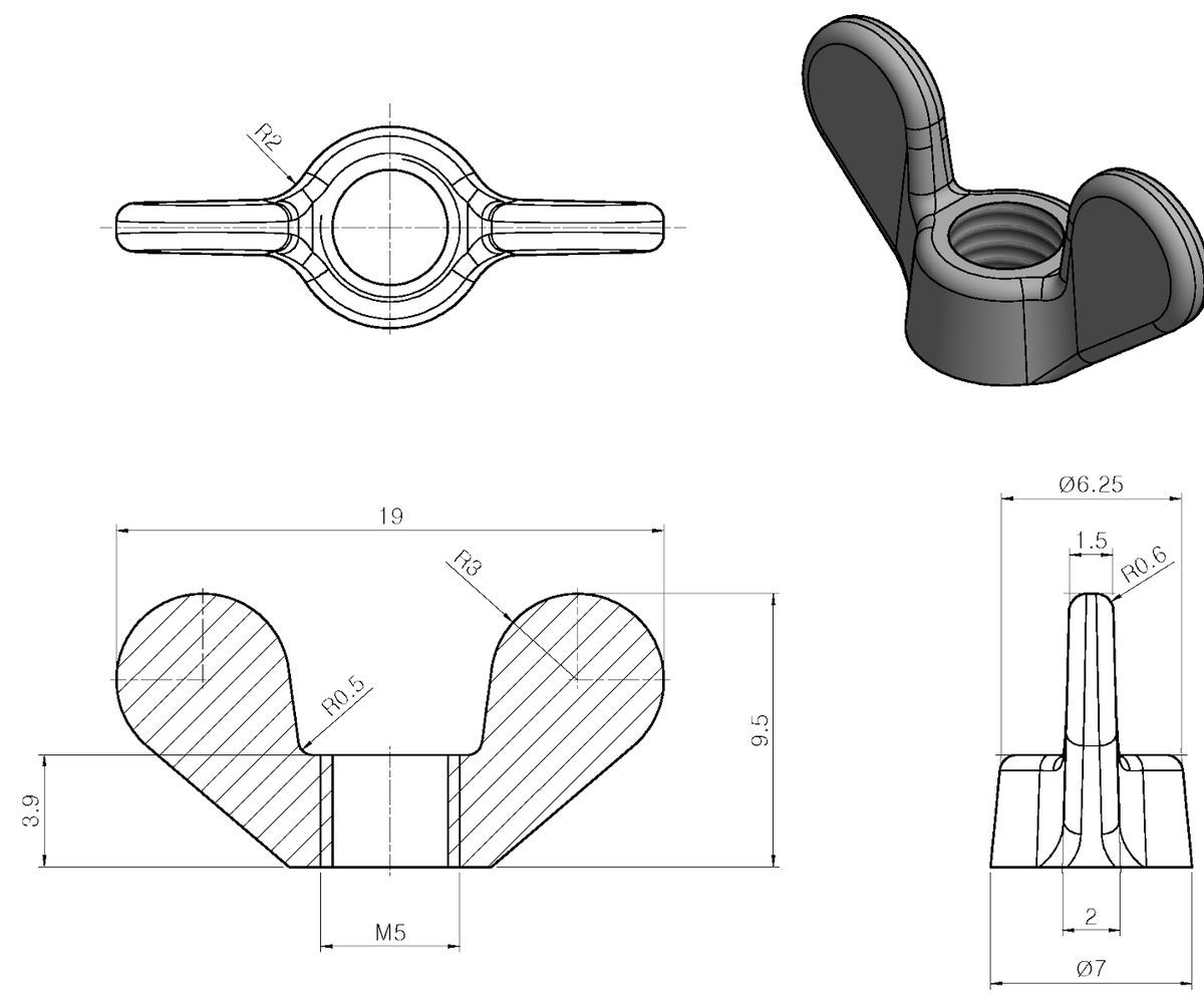 CAD - Precision-engineered mechanical part with detailed specs 📏🔩 ...