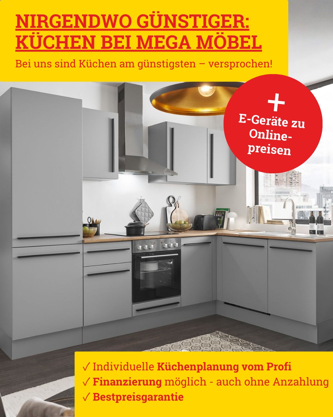 Nirgendwo günstiger – Küchen bei MEGA Möbel! ✓ Große Auswahl ✓ E-Geräte zu Onlinepreisen ✓ Bestpreisgarantie https://www.megasb.de/kuechen/ Jetzt entdecken – online oder in deiner Filiale! #MegaMöbel #KüchenSchnäppchen #Bestpreisgarantie