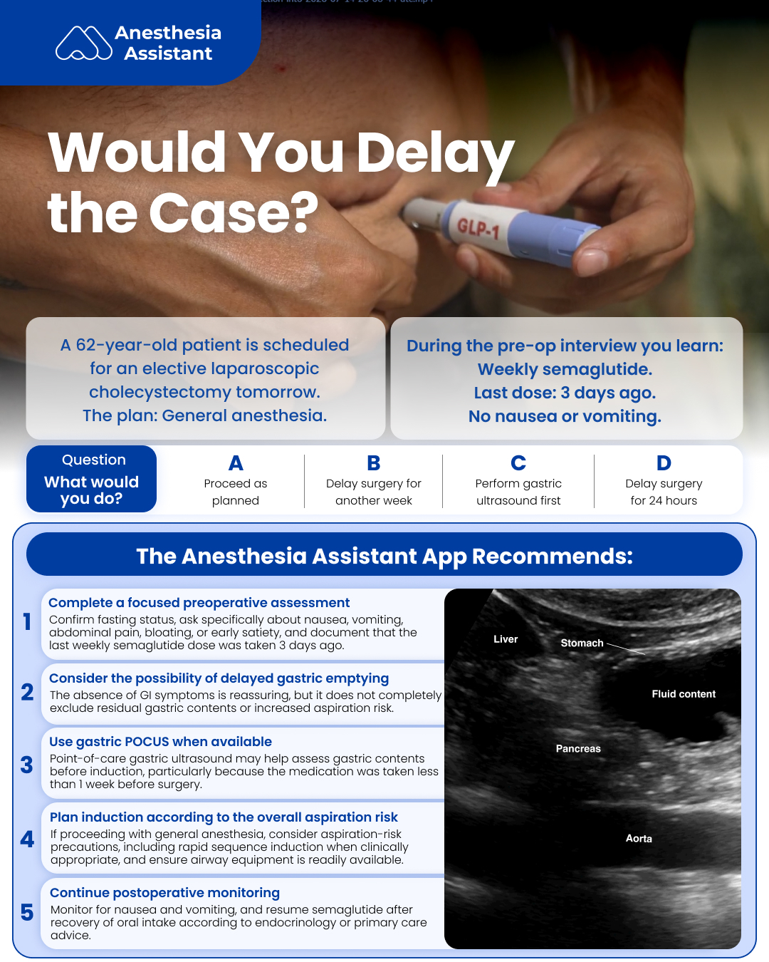 A recent semaglutide dose does not automatically mean cancel the case