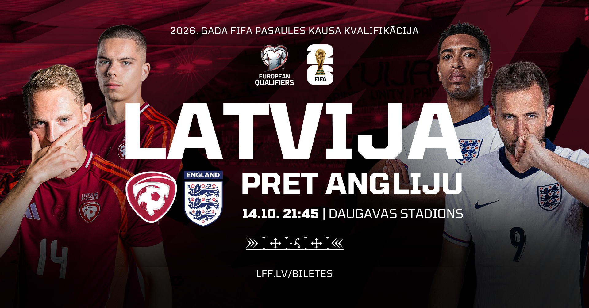 LATVIJA - ANGLIJA | Pasaules kausa kvalifikācija