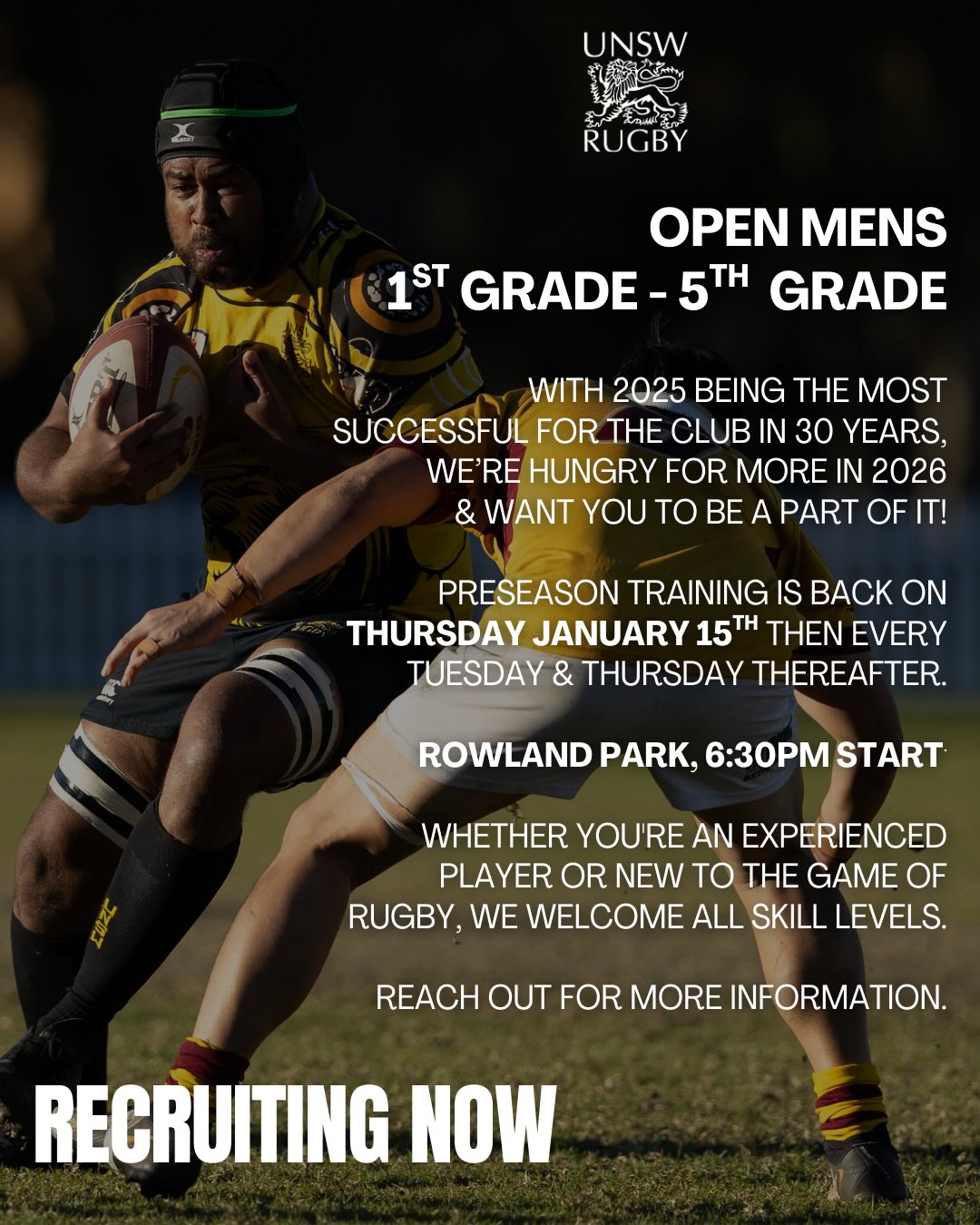UNSW - And we're off... 2020 is here and preseason is just under 3 ...