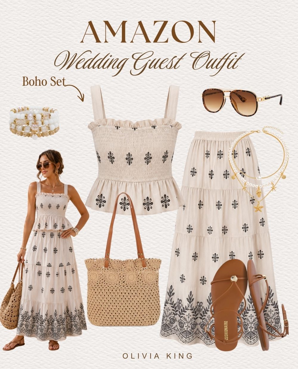 boho style dress for wedding guest Looking the perfect outfit? ✨ This set is elegant, effortless, and easy to style. Click Shop Now badge below to get all of this! #AmazonFashion #WeddingGuestDress #BohoStyle #MatchingSet # No Idea What to Bridesmaid dresses Price: $100-149 Color:Dark Teal