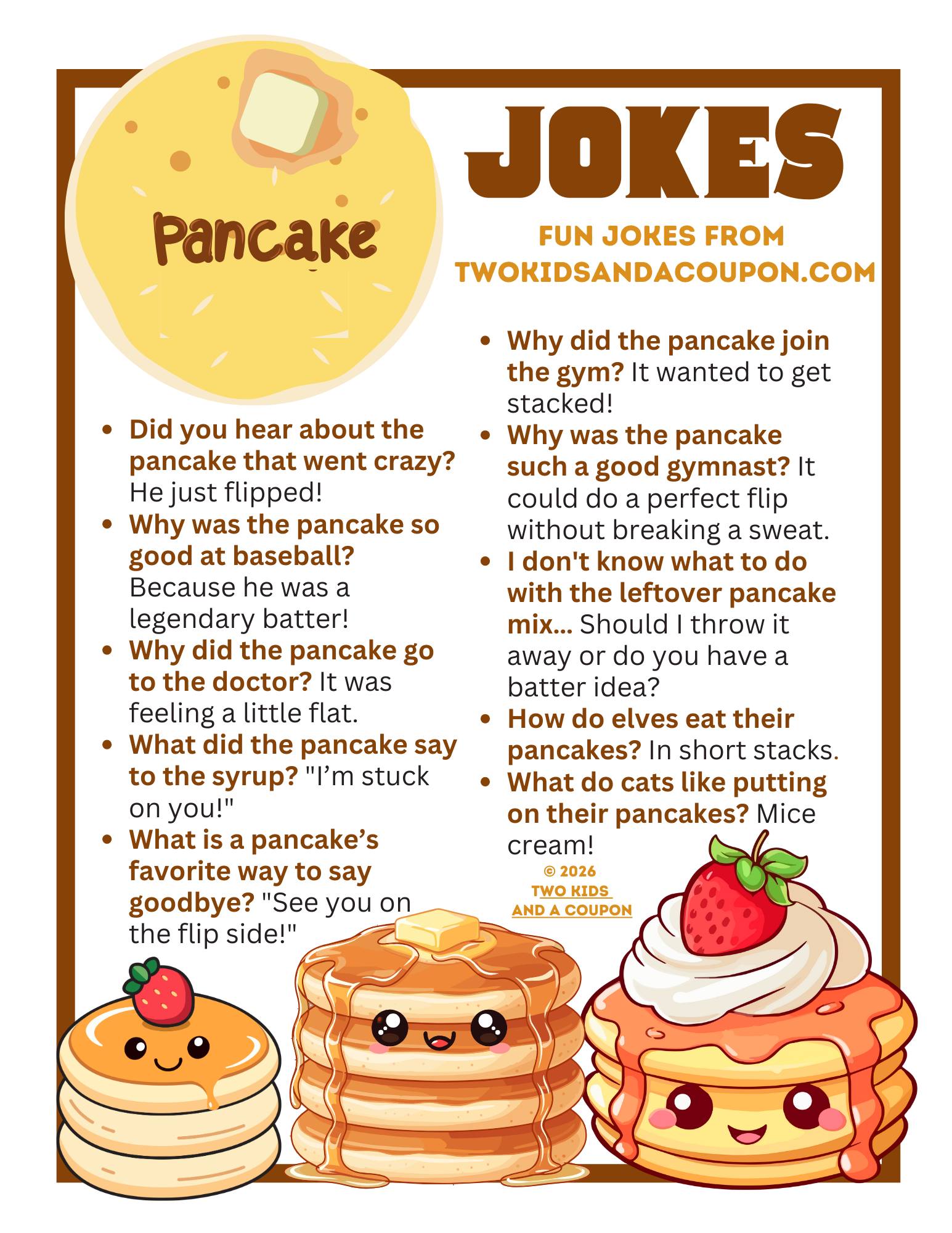 2 Kids - Batter up! You'll flip over our 25+ favorite pancake jokes ...