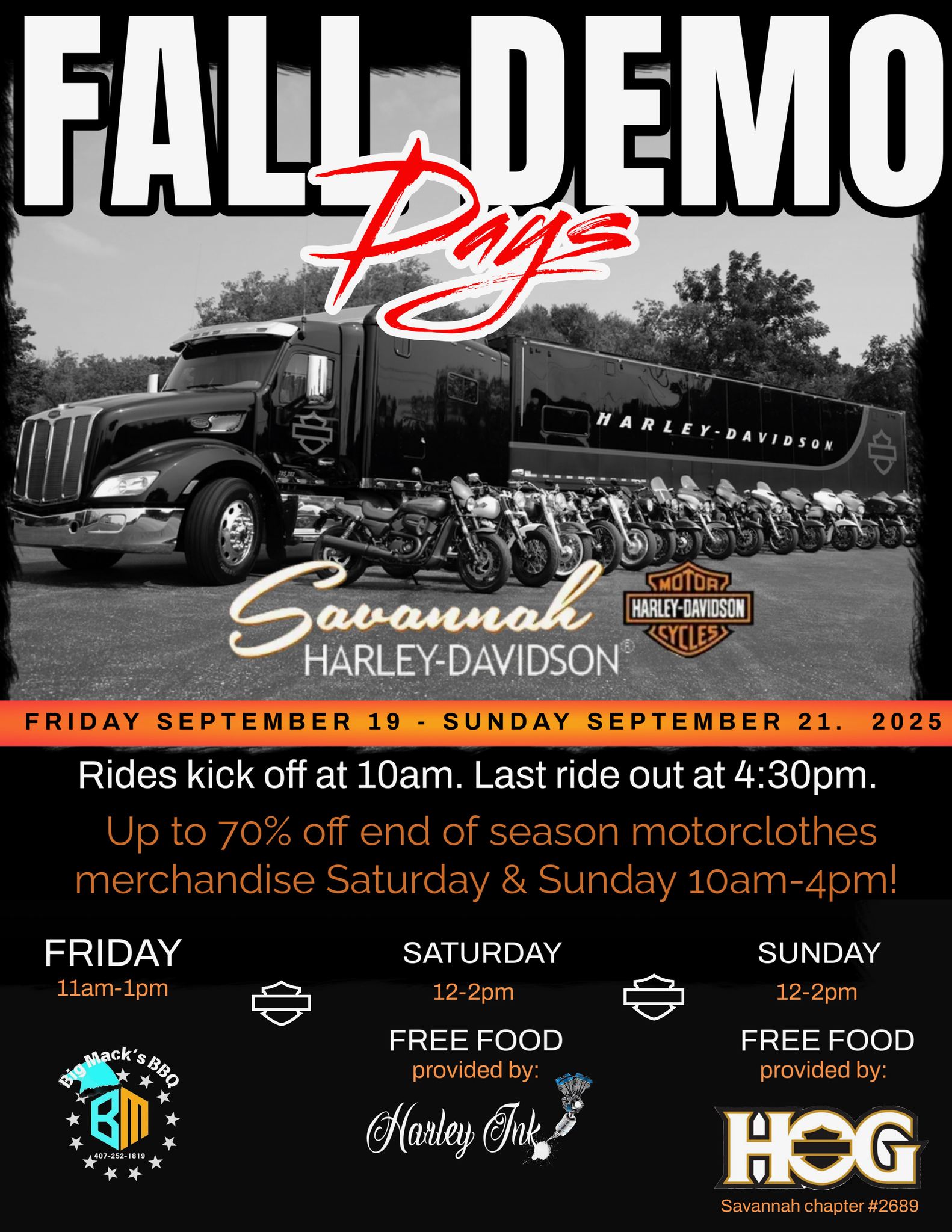 I-95: - Ride every 2025 Harley-Davidson model for free at Savannah ...