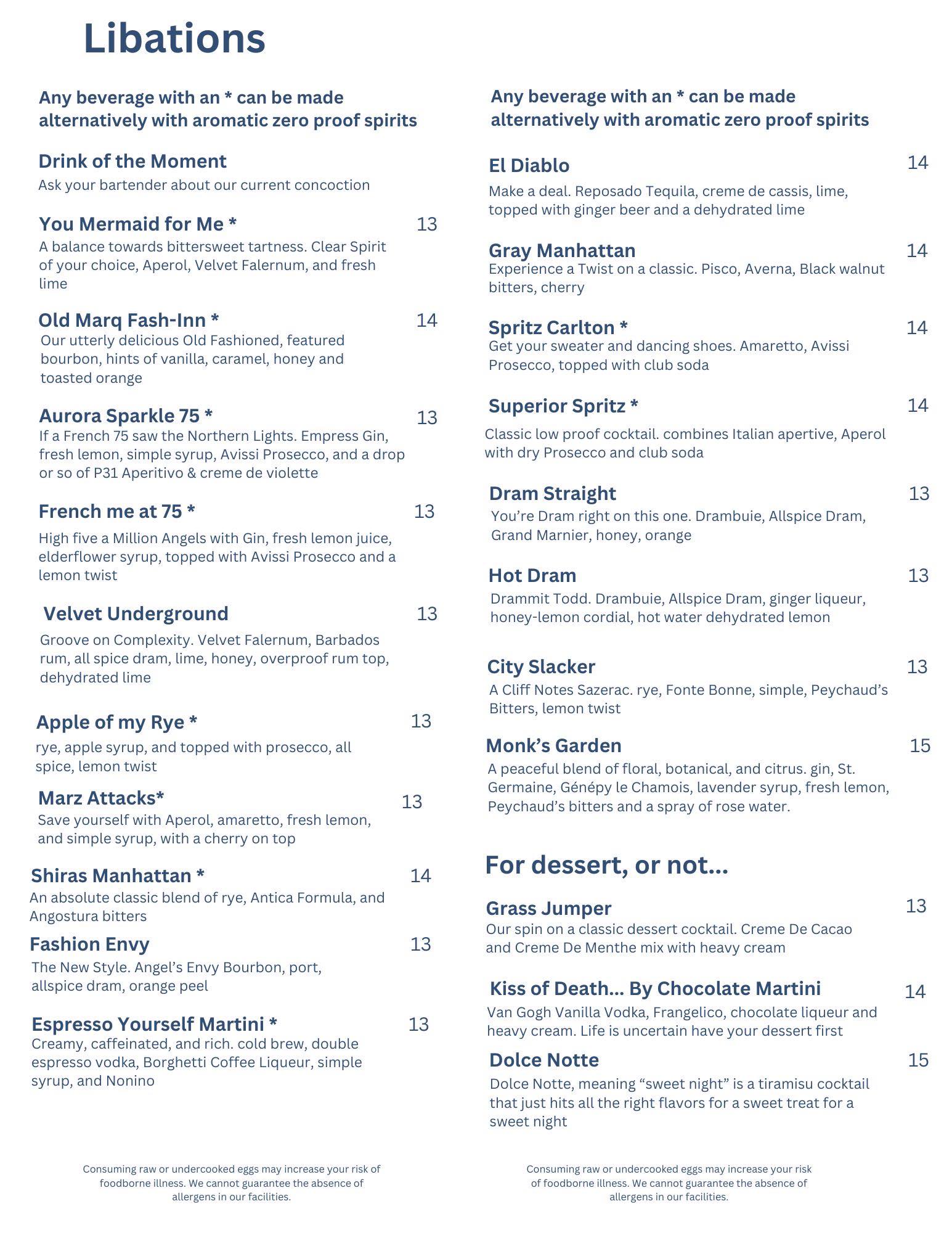 Landmark Inn - NEW MENU ALERT! The Crow's Nest 2026 Winter... | Facebook