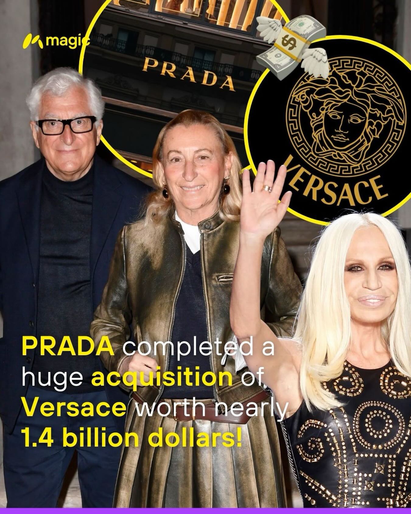 It's official Prada Group has purchased Versace in a deal worth