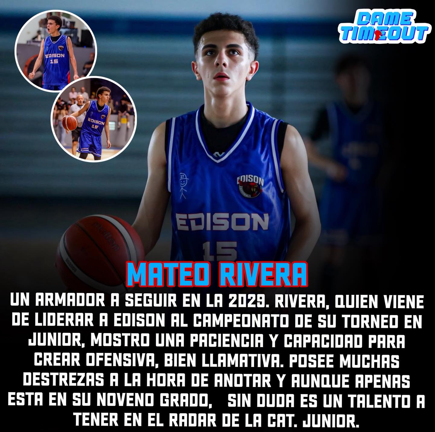 Dame - MATEO RIVV LA TIENEEE!⭐️ Mateo Rivera, armador de 15 años de ...