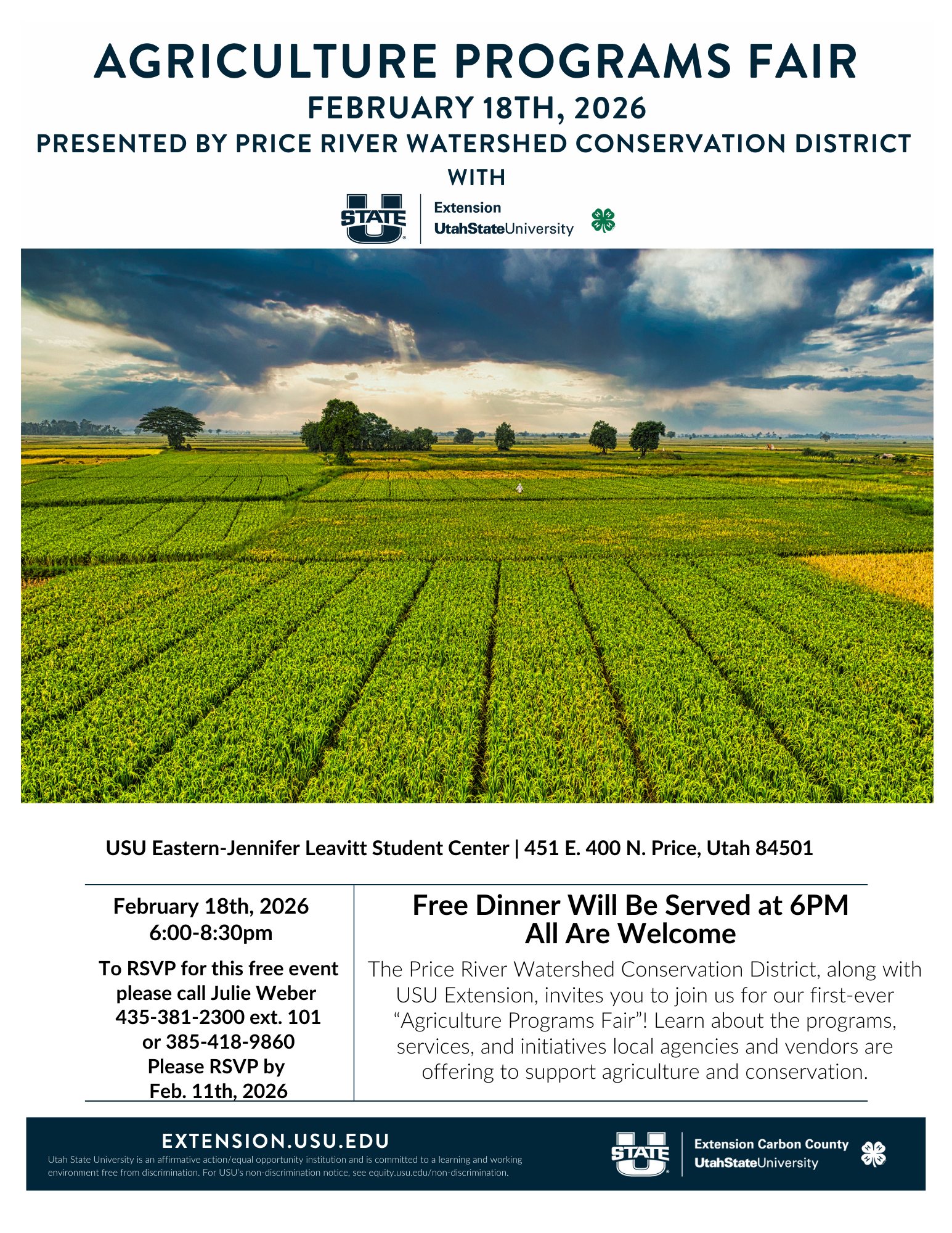 USU - 🌾 Agriculture Programs Fair – You’re Invited! 🌾 Join us on ...