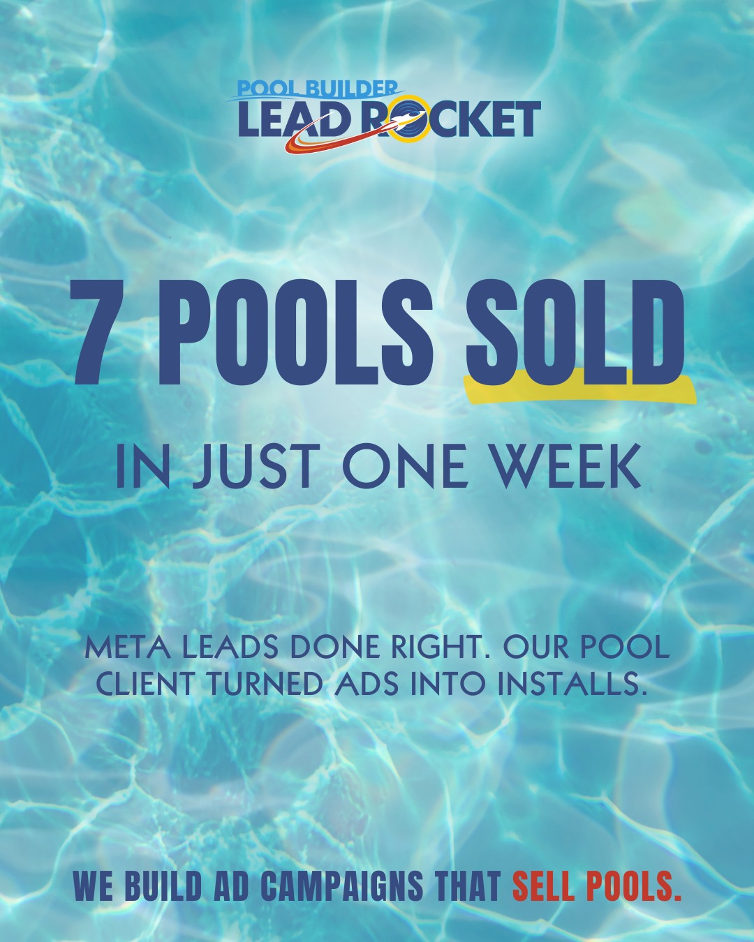 Pool - 7 pools. 1 week. 100% Meta leads. 💥 This is what happens when ...