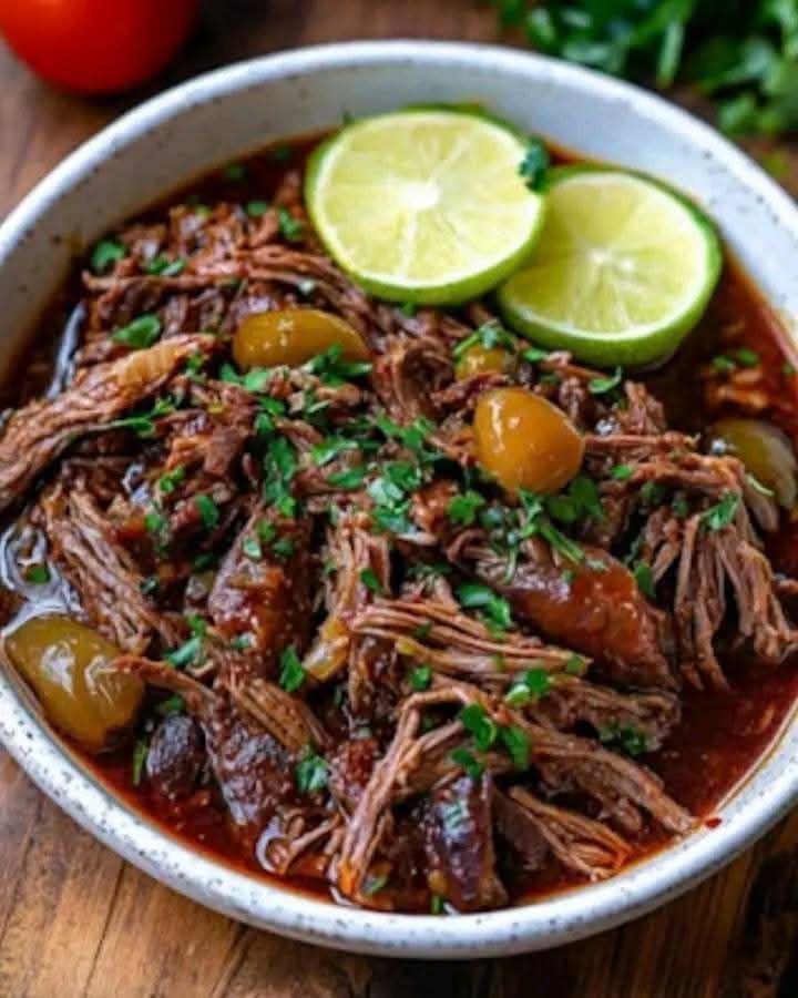 CUBAN BEEF 🥩 It's the perfect meal to throw into the slow cooker