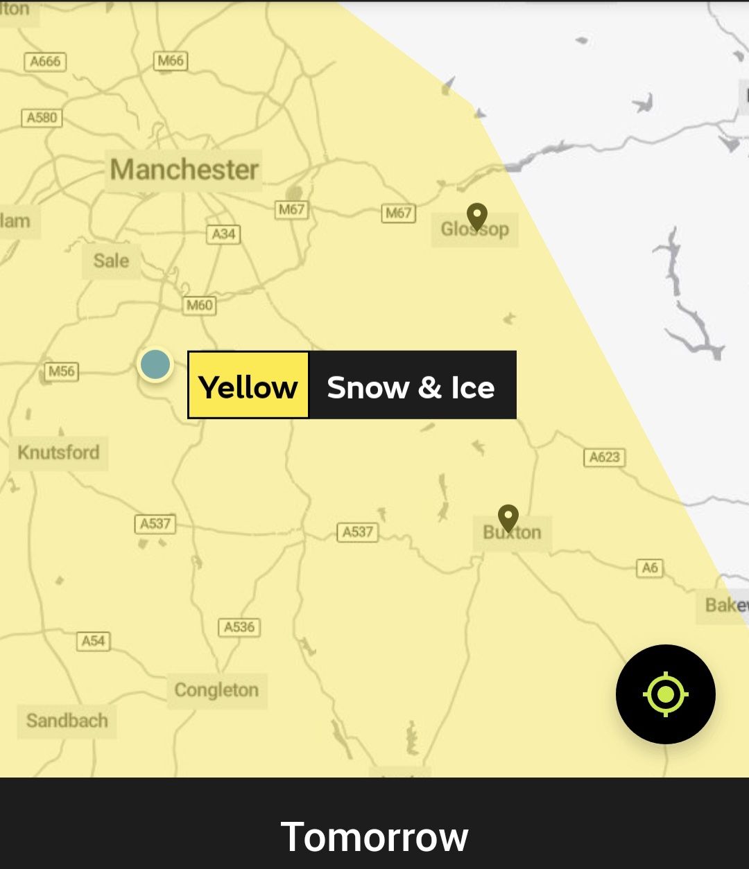 High - The snow and ice warning that was issued yesterday which was for ...