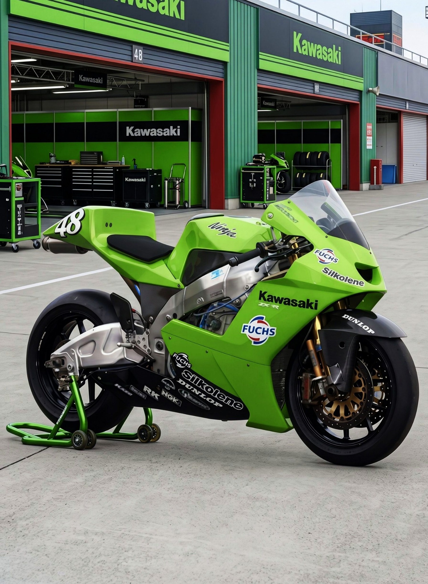 What is Kawasaki green on a 1999 ZX-6R?