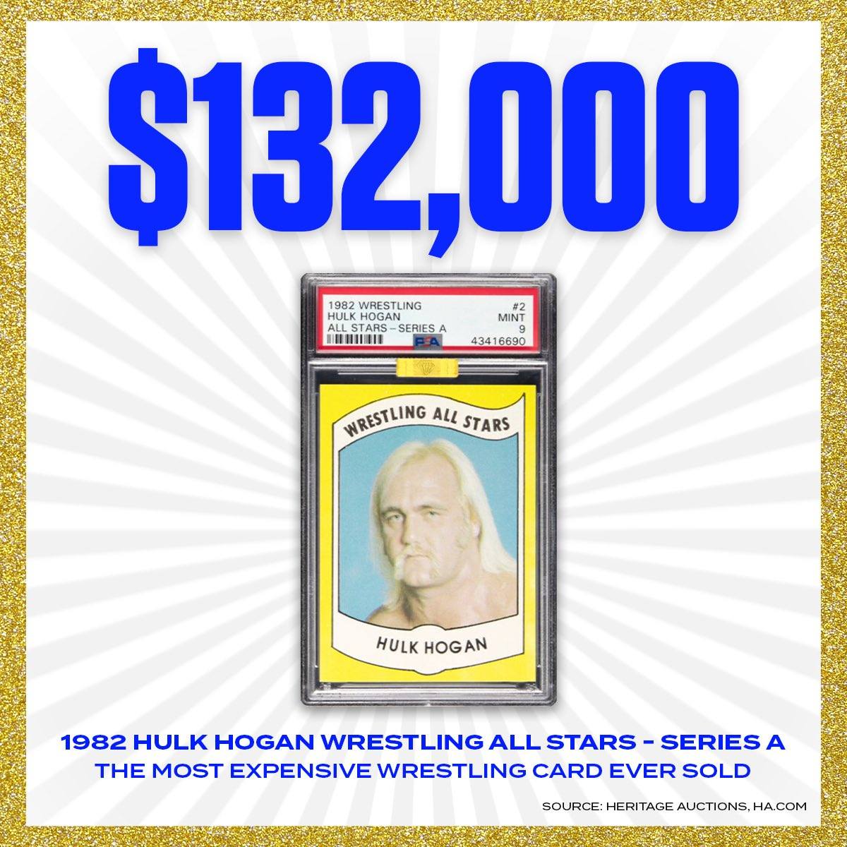 Crazy! This 1982 Hulk Hogan Wrestling All Stars PSA 9 just set a