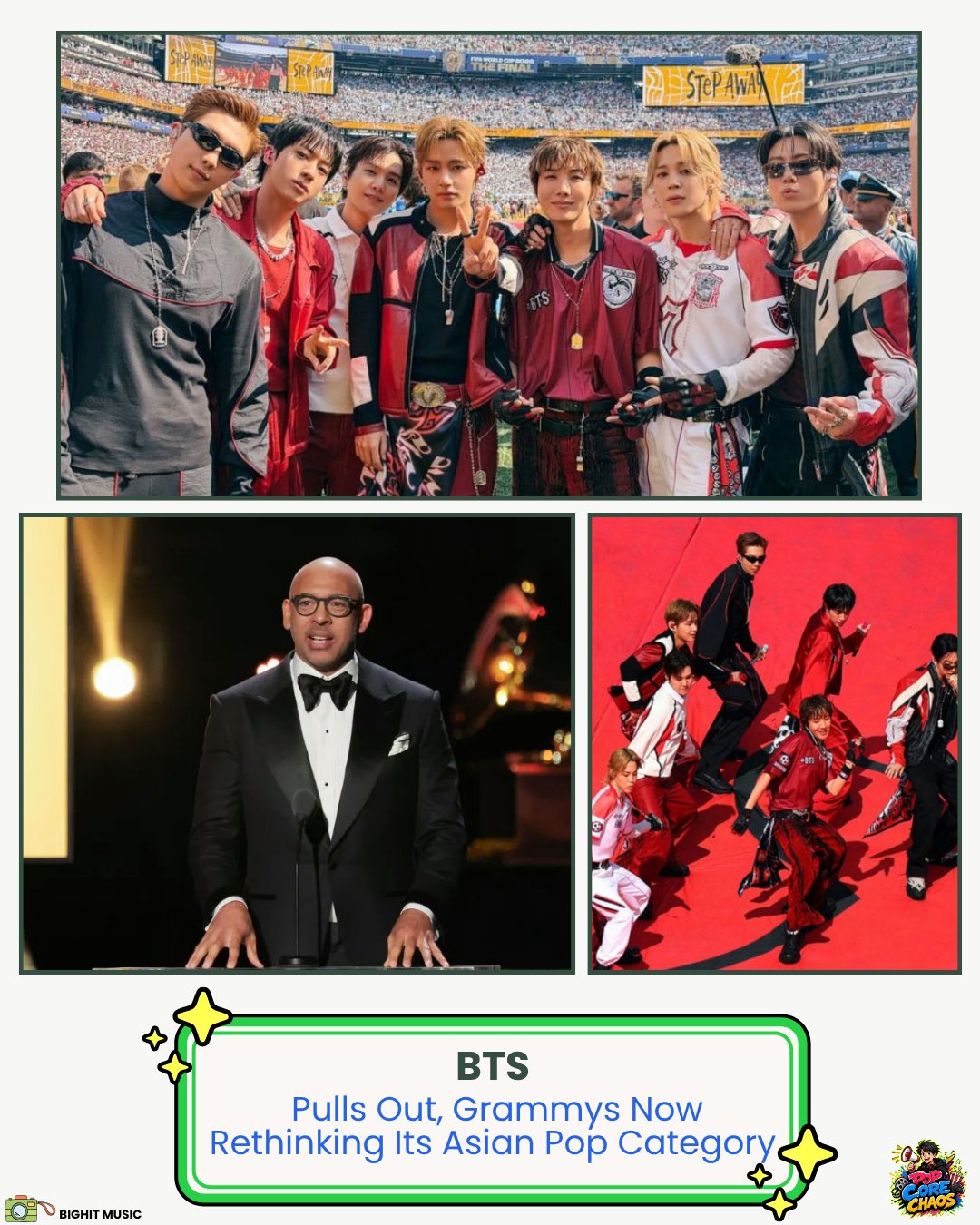 K-pop sensation BTS announced to their fans that they were