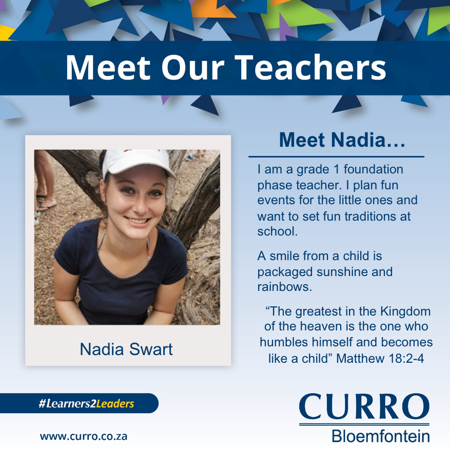 Nadia is a Grade 1 Foundation Phase... - Curro Bloemfontein | Facebook