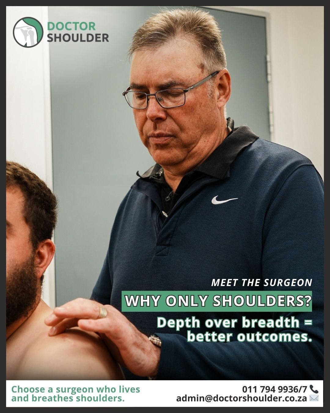 Doctor Shoulder - Meet the Surgeon: Why Only Shoulders?... | Facebook
