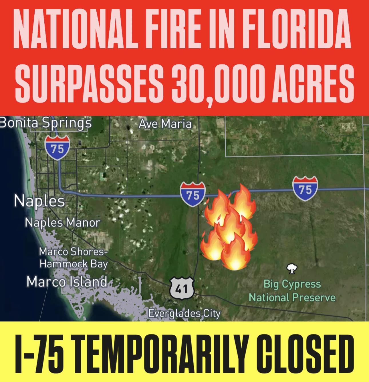 Meteorologist - The National Fire in Southwest Florida has exploded to ...