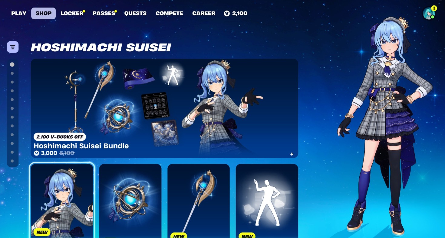 Suisei Hoshimachi is now in-game! Write your Epic and we