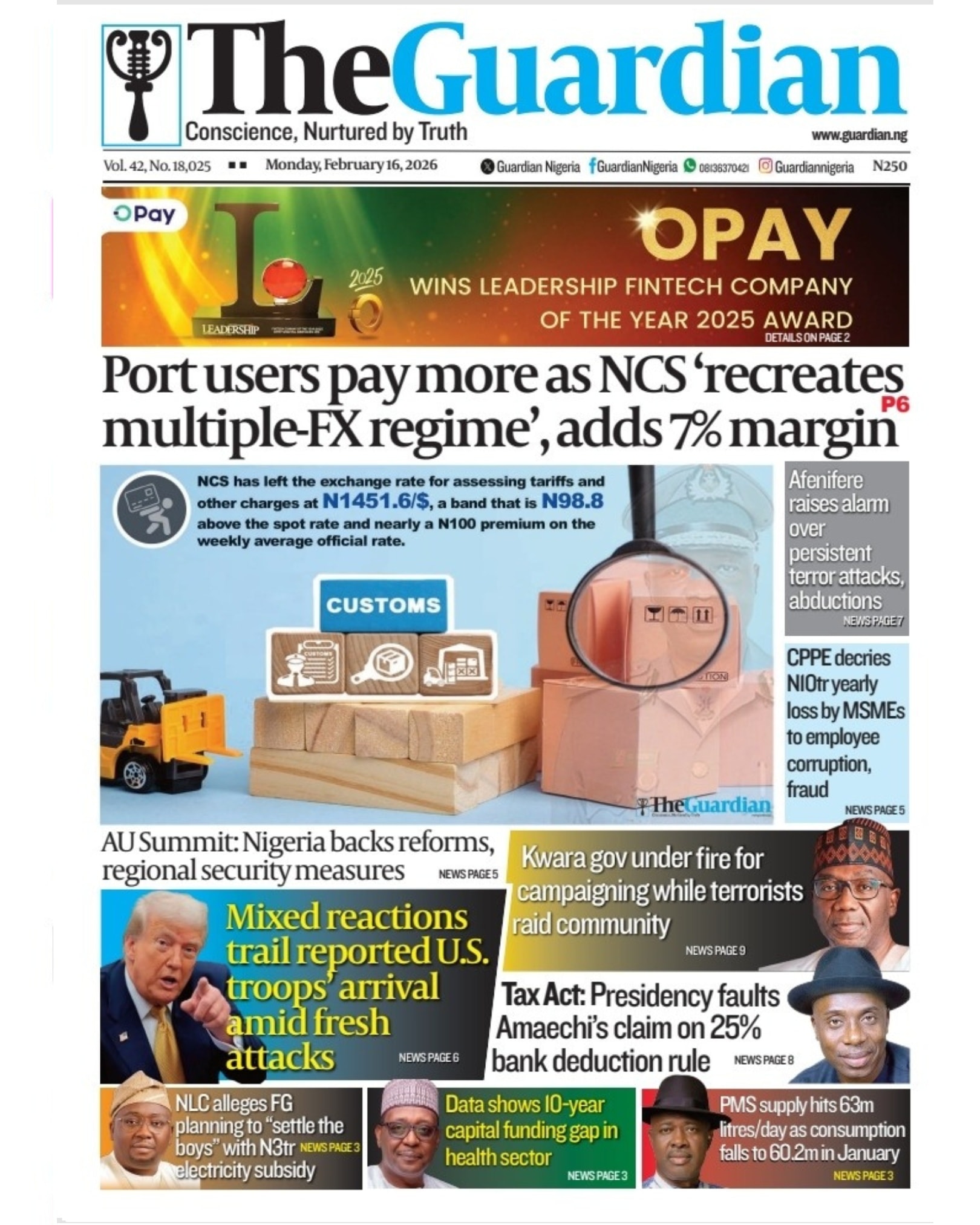 These are the headlines in today’s... - Guardian Nigeria | Facebook