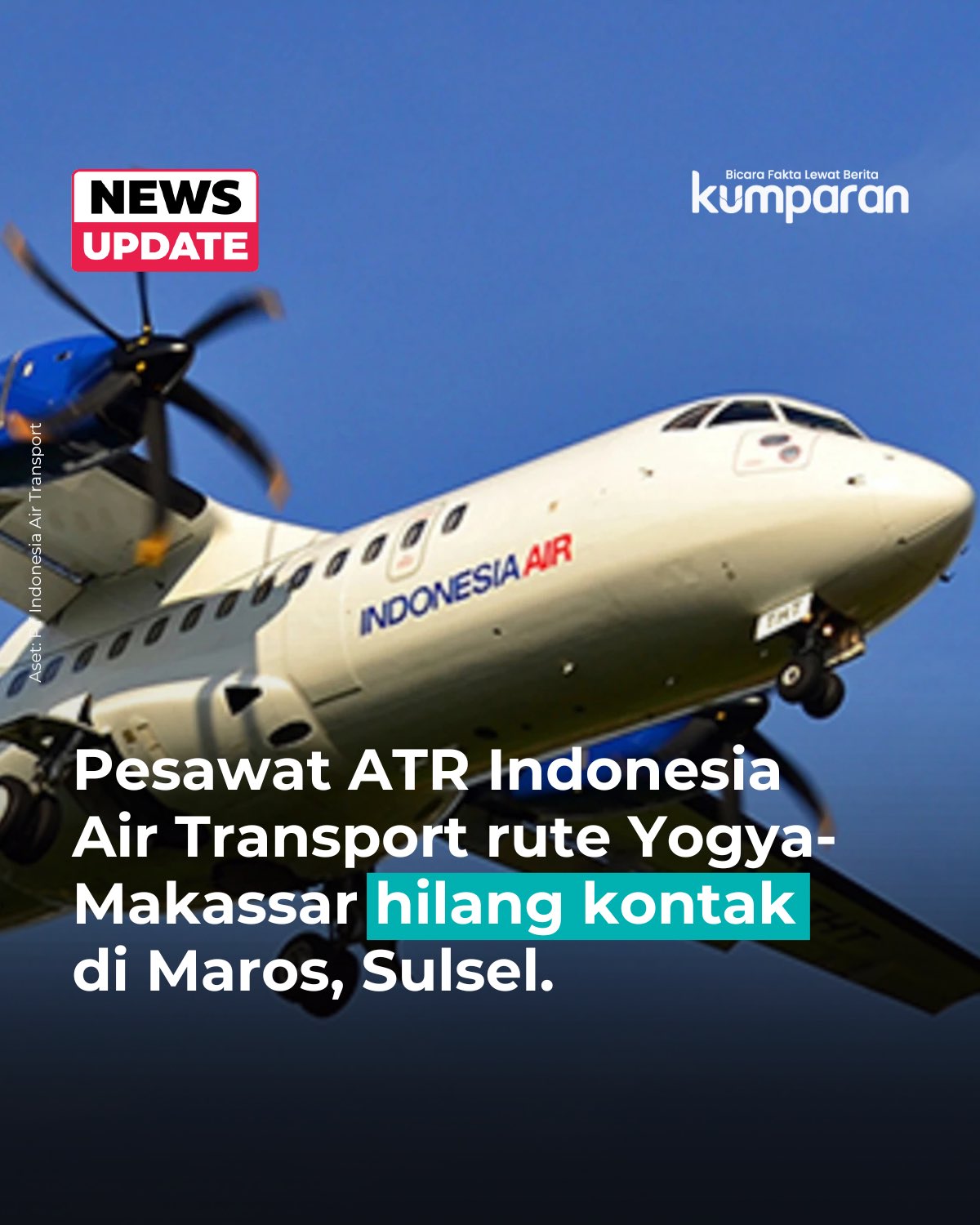 Mak - Pesawat ATR 42-500 milik Indonesia Air Transport, rute Yogyakarta ...