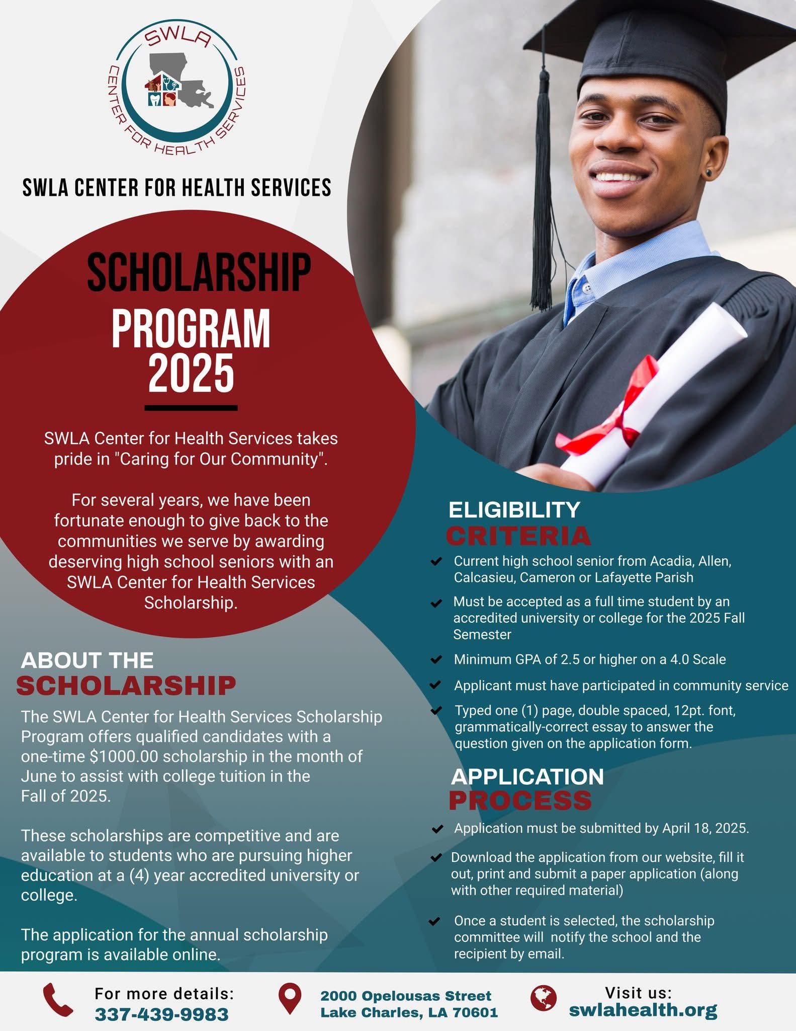 KZWA 104.9 FM - The 2025 SWLA CHS Scholarship Program is... | Facebook