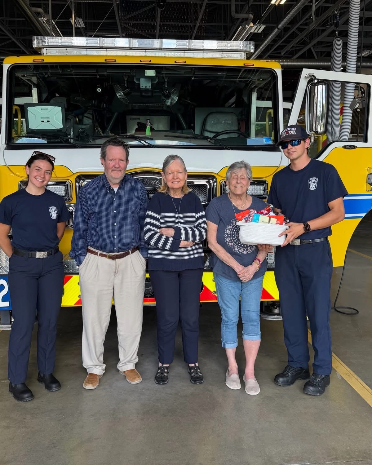 Chesterfield County residents thank firefighters with gift baskets
