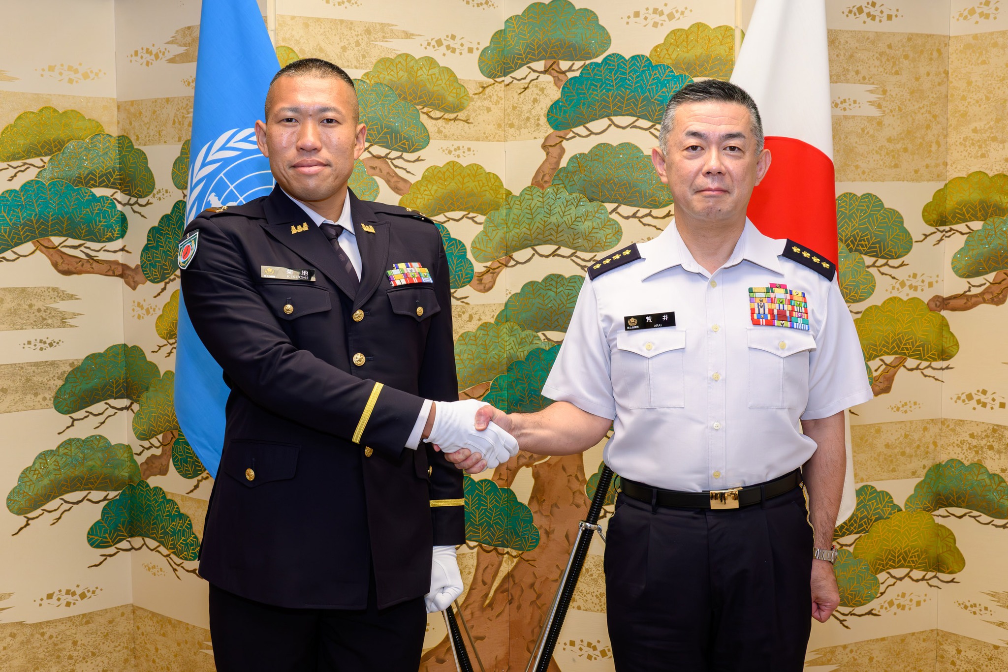 12月2日（水）陸上自衛隊最先任上級曹長の根本准尉は、米陸軍マイケル
