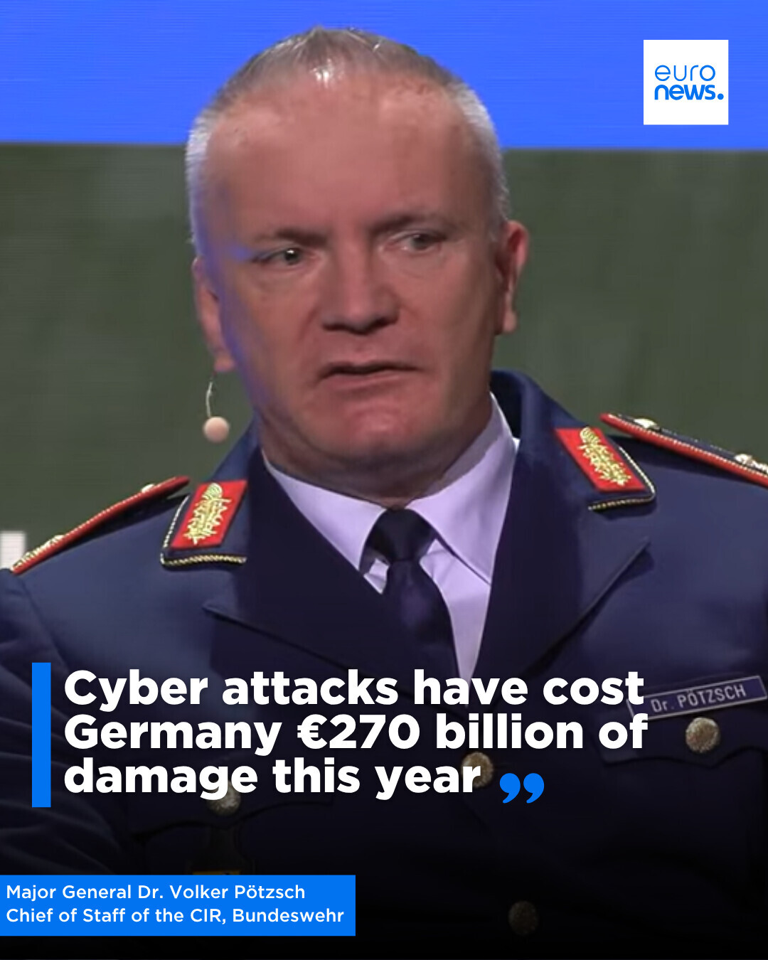 "Cyber attacks have cost Germany €270 billion of damage this year ...