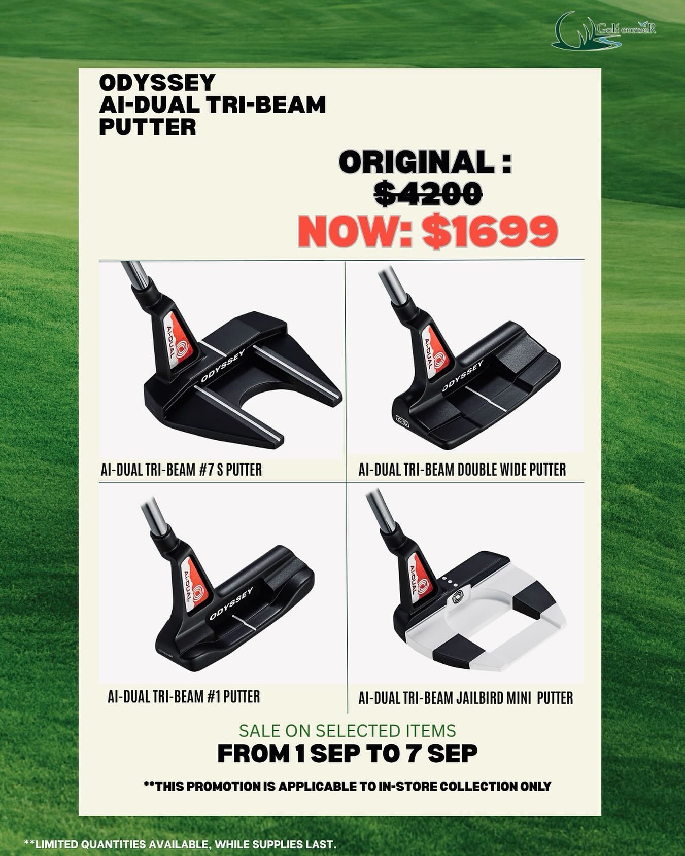 Massive 40% Off! Odyssey AI-Dual Tri-Beam Putter Limited-Time Mega