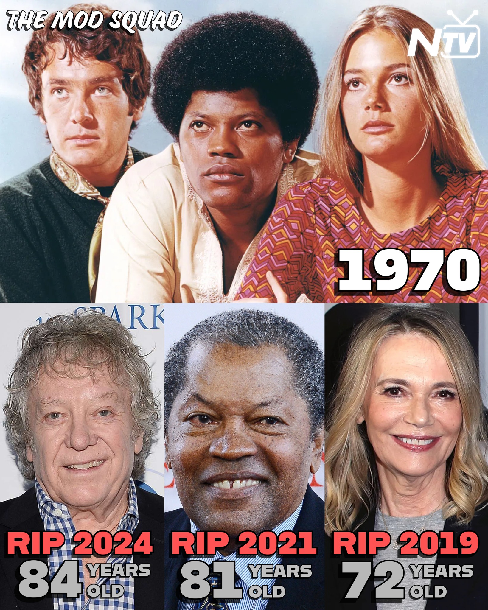 Nostalmania - The Mod Squad cast then and after. R.I.P | Facebook