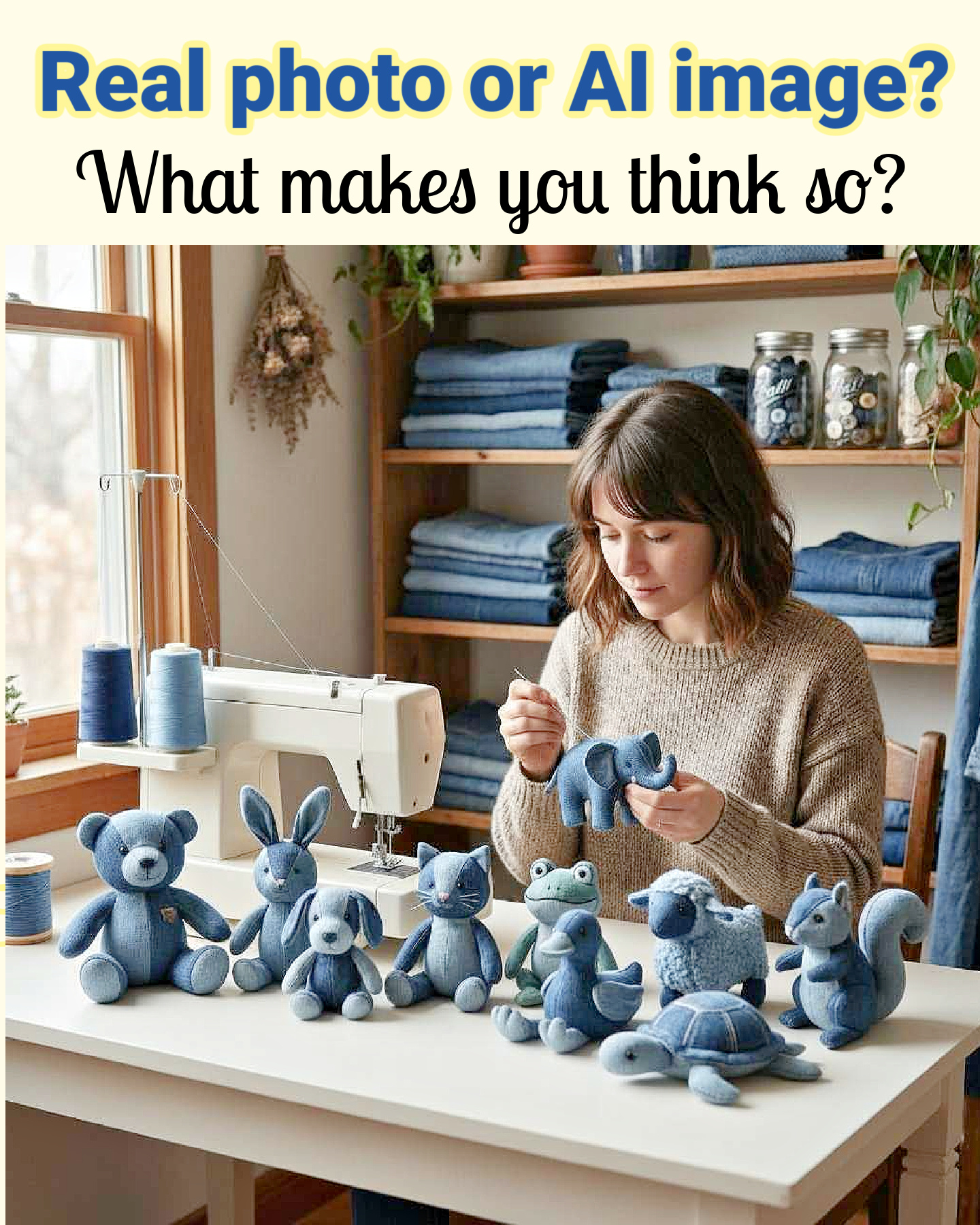 Is this a real sewing scene or an AI... - All About Sewing | Facebook