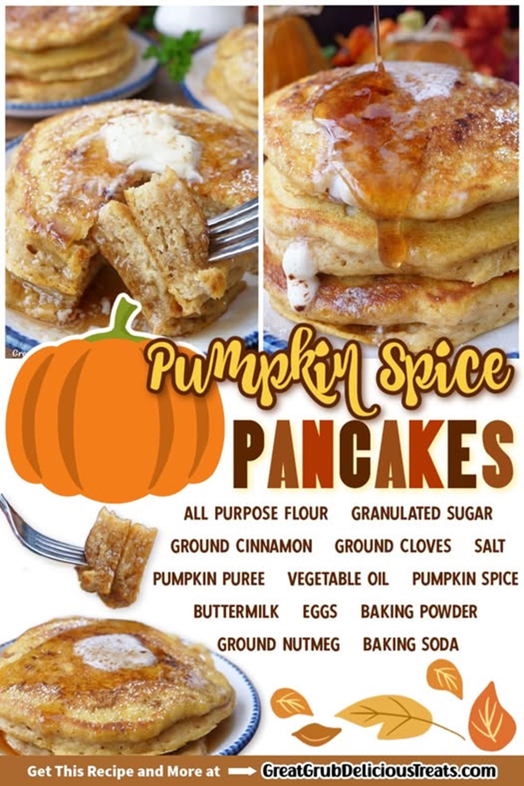 Recipes - PUMPKIN SPICE PANCAKES! 🧡🎃 They're Delicious, easy to make ...