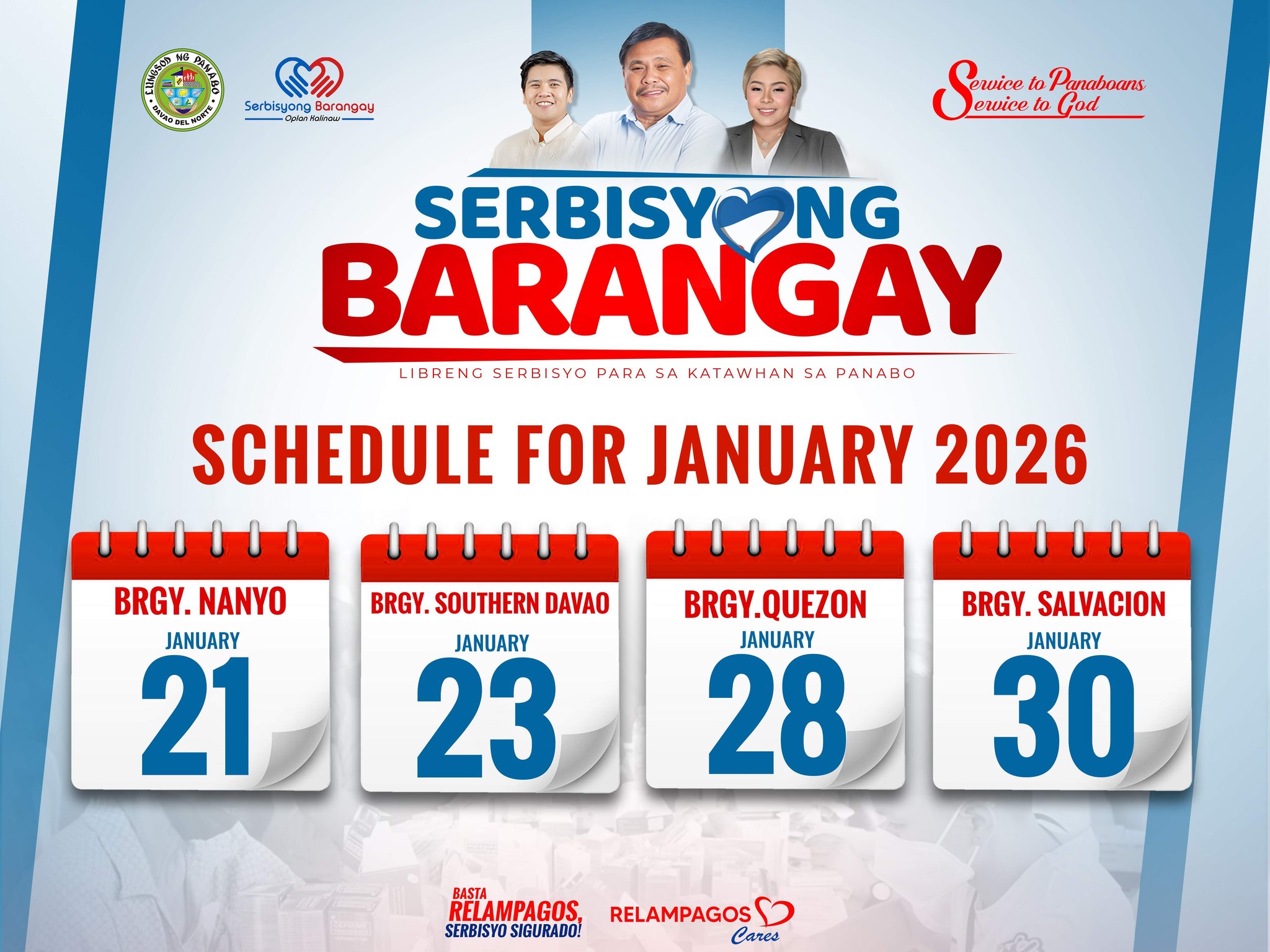 Mayor - 𝗘𝗬𝗘𝗦 𝗛𝗘𝗥𝗘! 𝗦𝗘𝗥𝗕𝗜𝗦𝗬𝗢𝗡𝗚 𝗕𝗔𝗥𝗔𝗡𝗚𝗔𝗬: 𝗢𝗣𝗟𝗔𝗡 𝗞𝗔𝗟𝗜𝗡𝗔𝗪 𝟮𝟬𝟮𝟲 𝗦𝗖𝗛𝗘𝗗𝗨𝗟𝗘 𝗙𝗢𝗥 ...