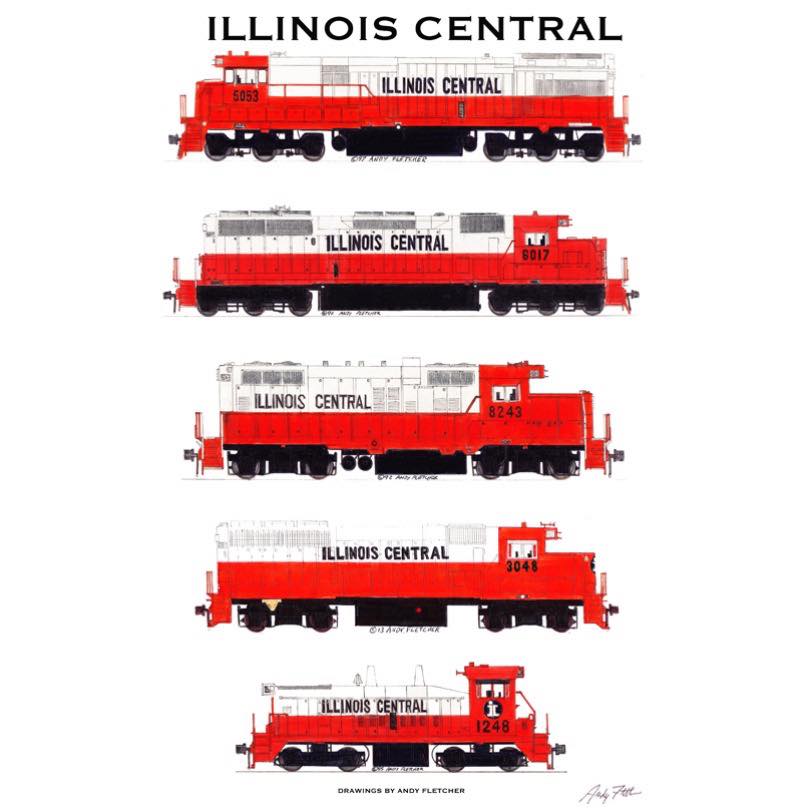 Illinois Central Gulf Railroad 鉄道書類 Illinois Central Gulf train in Memphis, TN, 1980