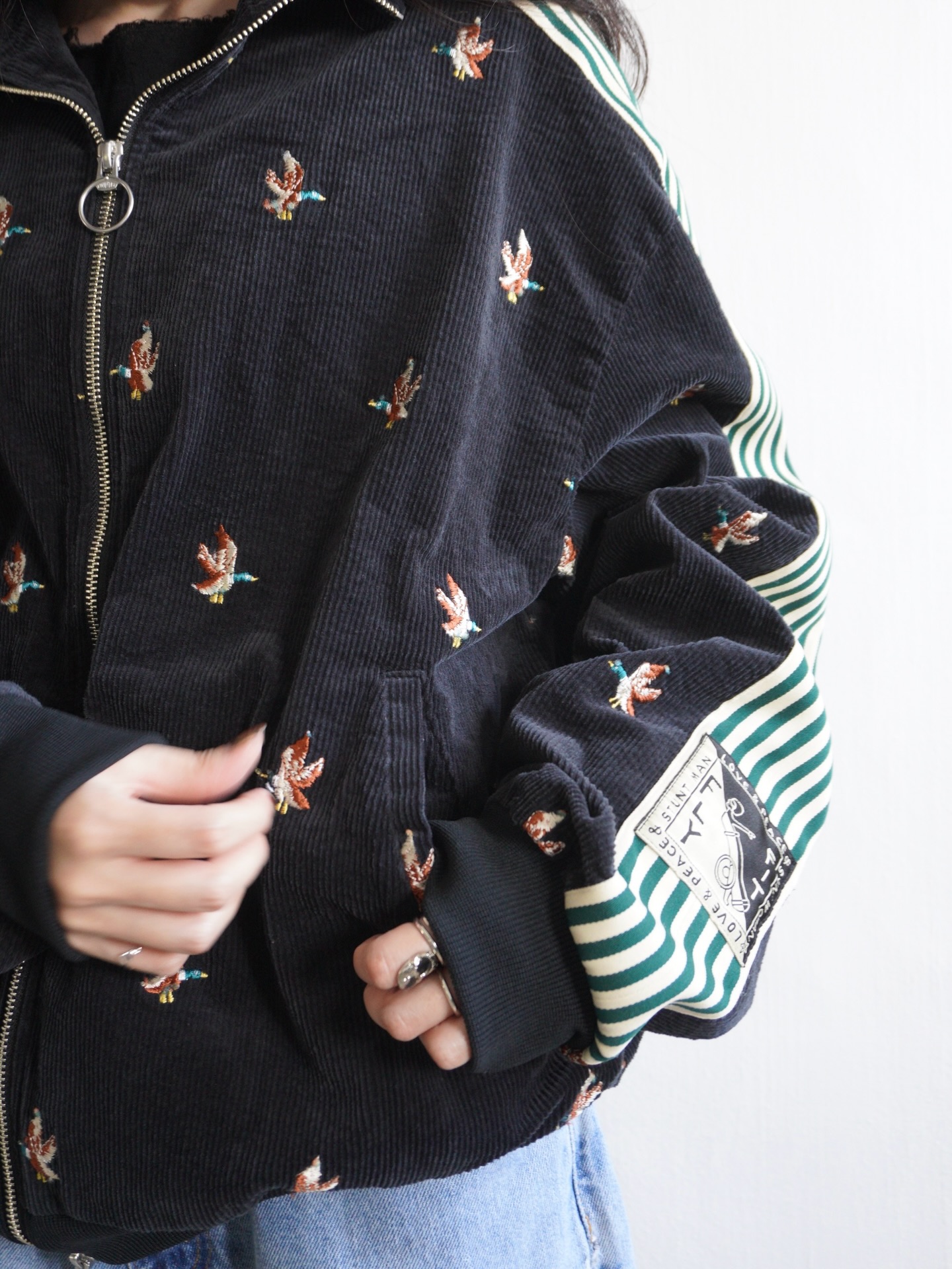 KAPITAL 11Wストレッチコーデュロイ 鴨刺繍 トラックJKT(バナー 