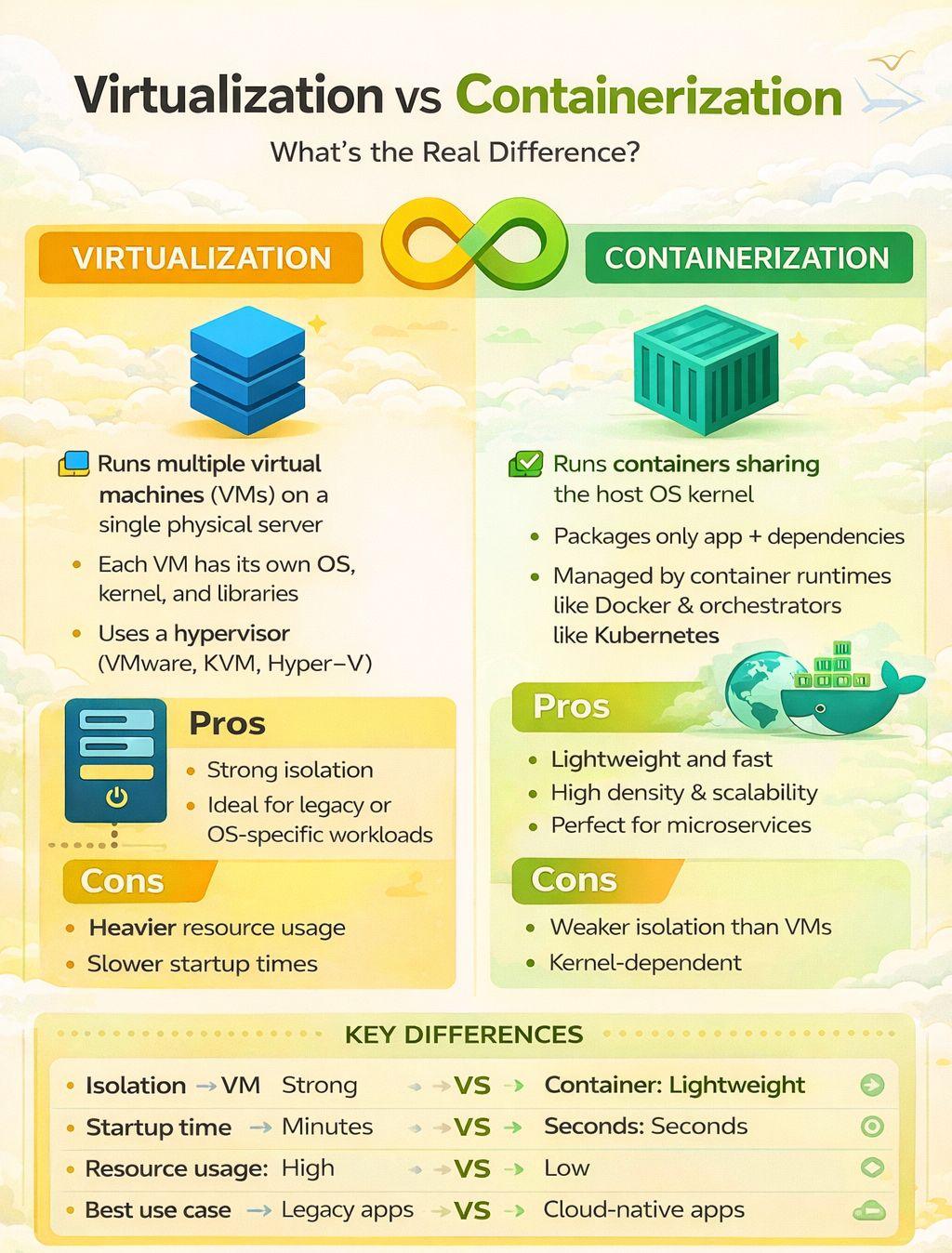 🚀 Virtualization vs Containerization... - Joyatres Technology | Facebook