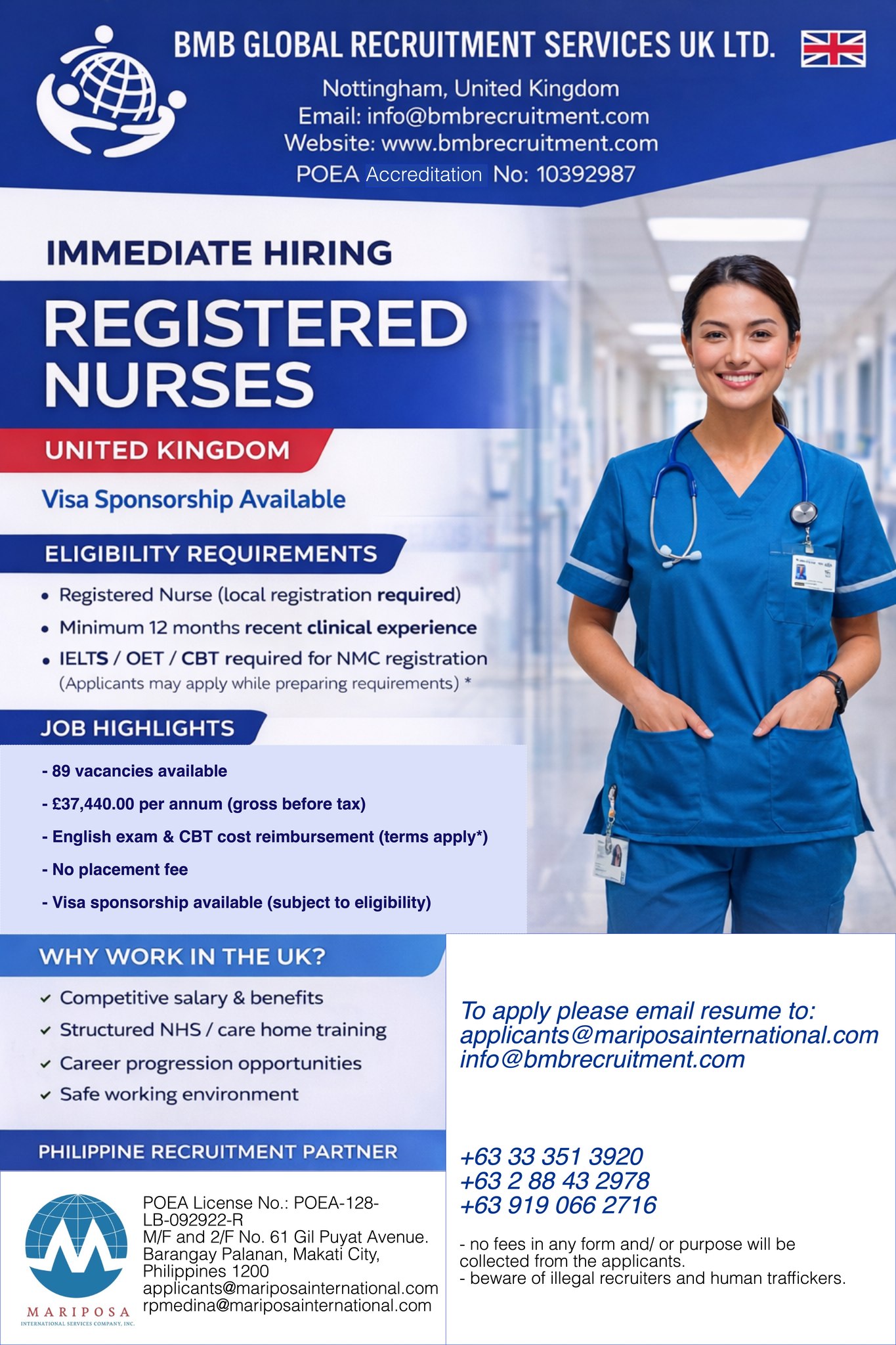 Calling Filipino RGNs with... - BMB International Recruitment | Facebook