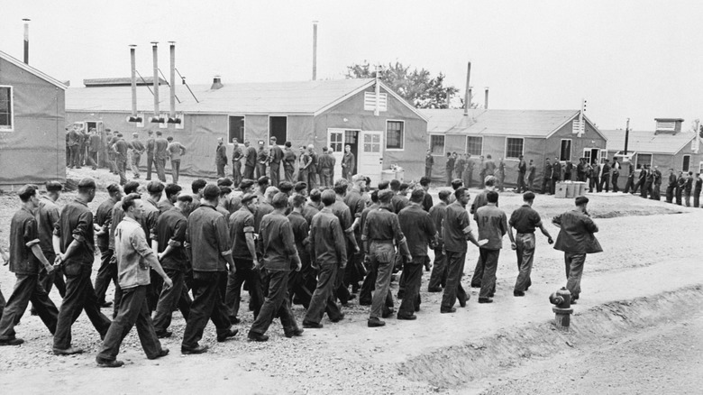 WW2 POW camp near Allegan, Michigan, with German soldiers