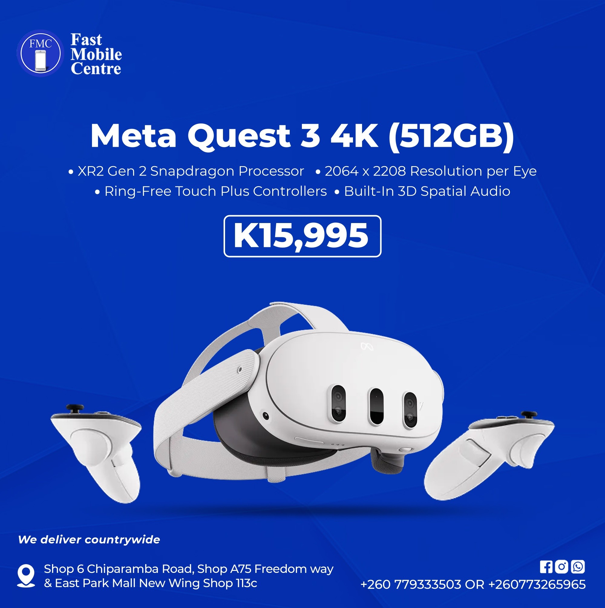 Step into a whole new reality! Meta Quest 3 4K (512GB) delivers
