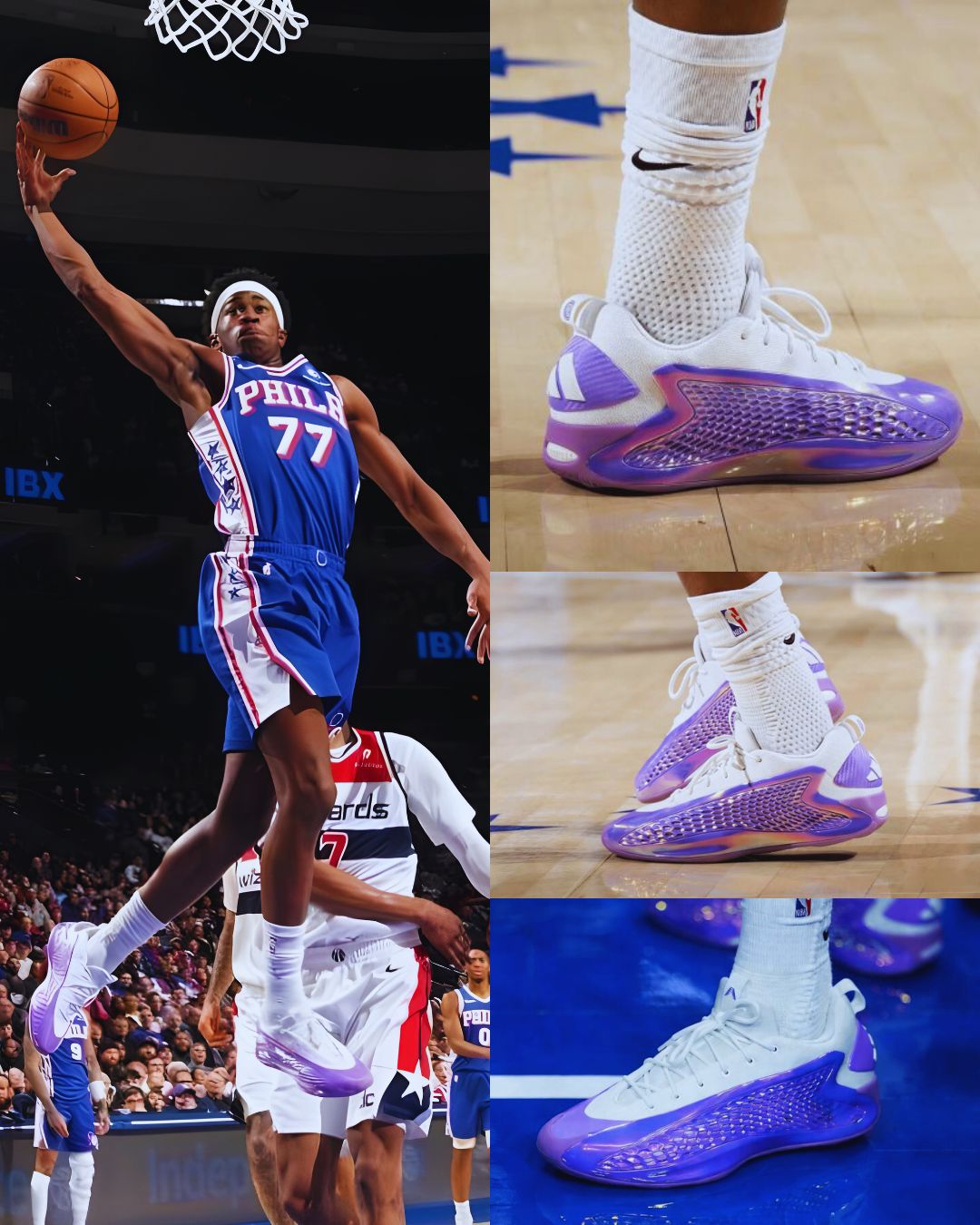 V. J. Edgecombe stepped on the court rocking the Adidas AE 1