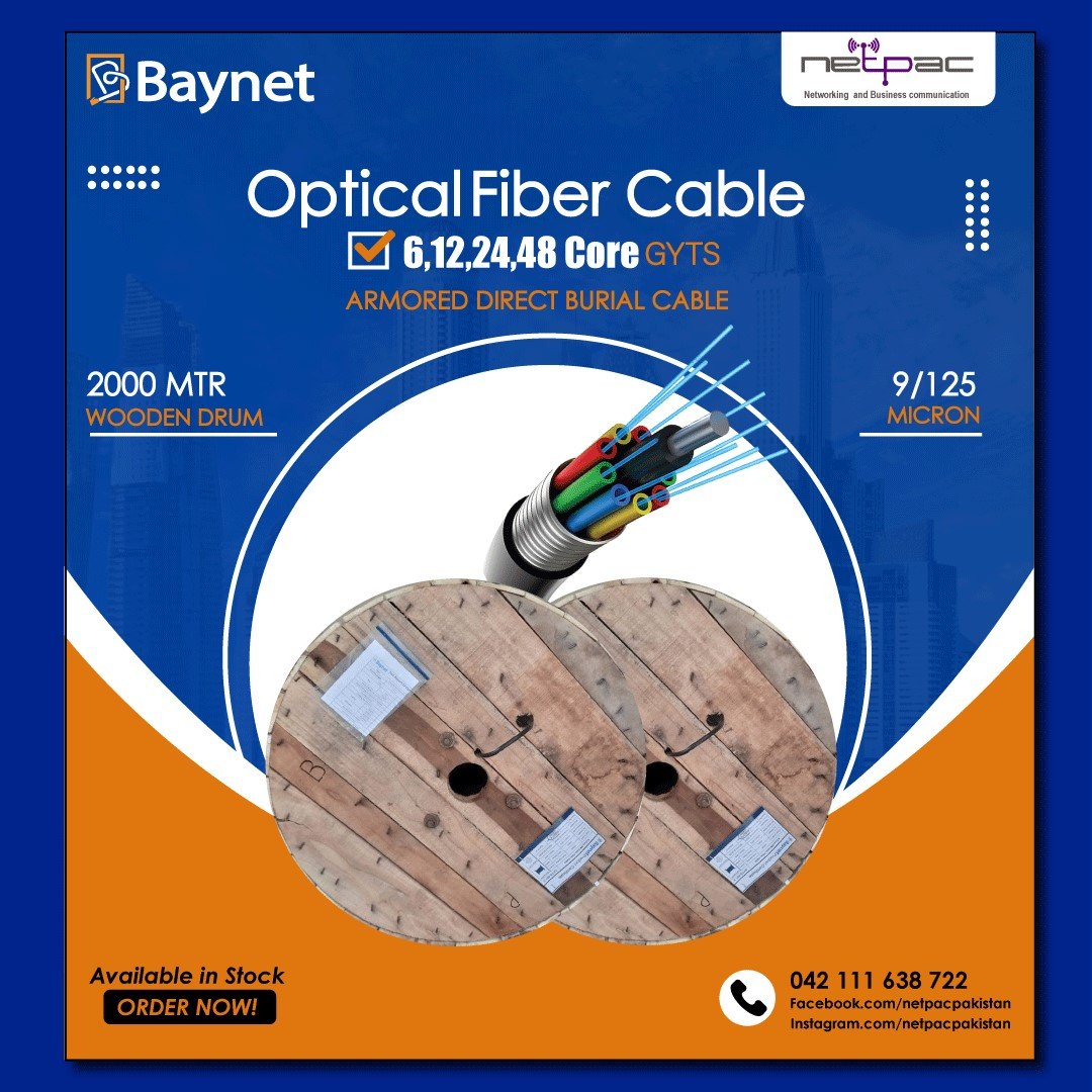 Netpac - Baynet Optical Fiber Cable 6,12,24,48 Core GYTS... | Facebook
