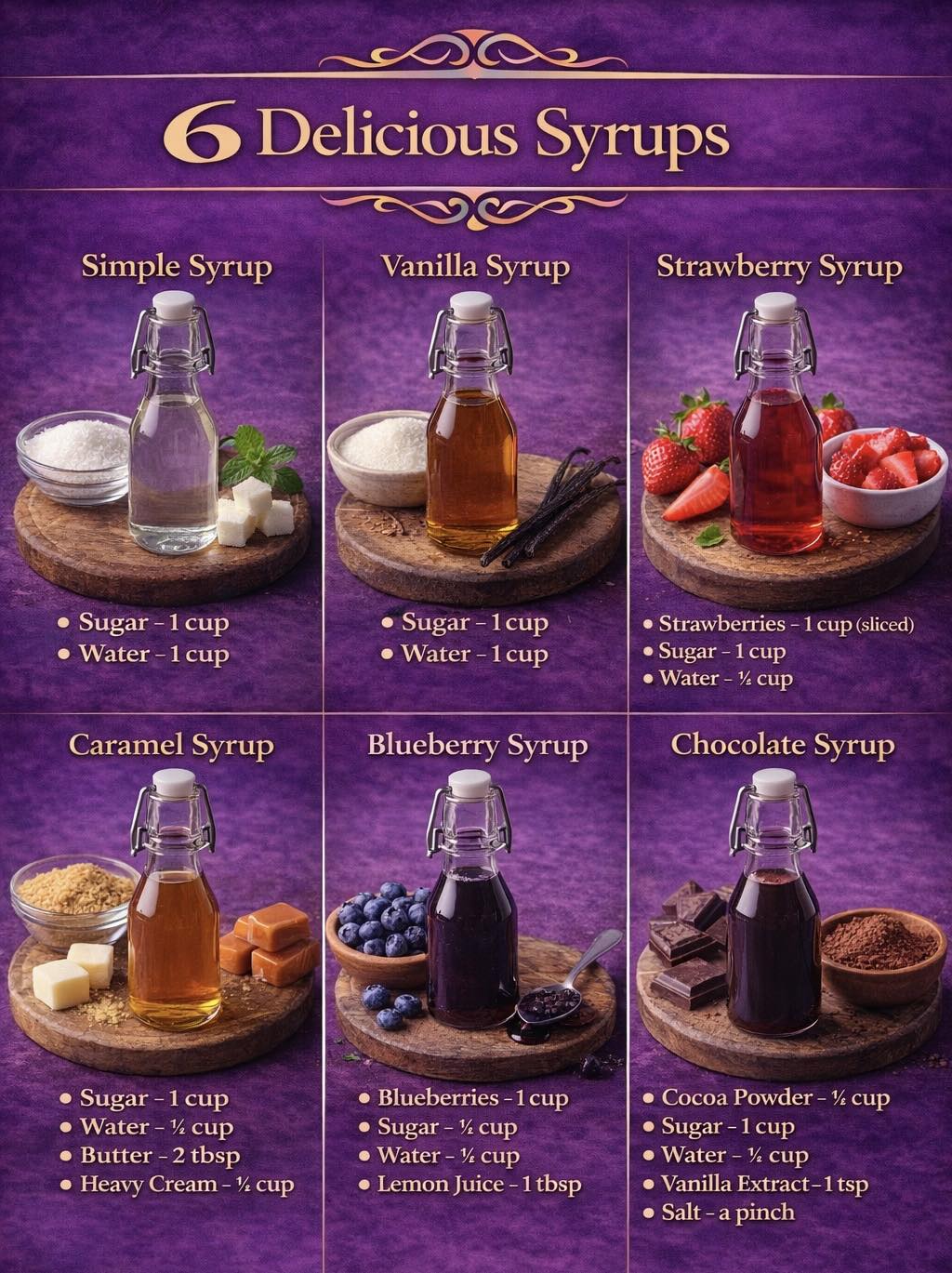 Corner - 🍬 1. Simple Syrup Ingredients • Sugar – 1 cup • Water – 1 cup ...