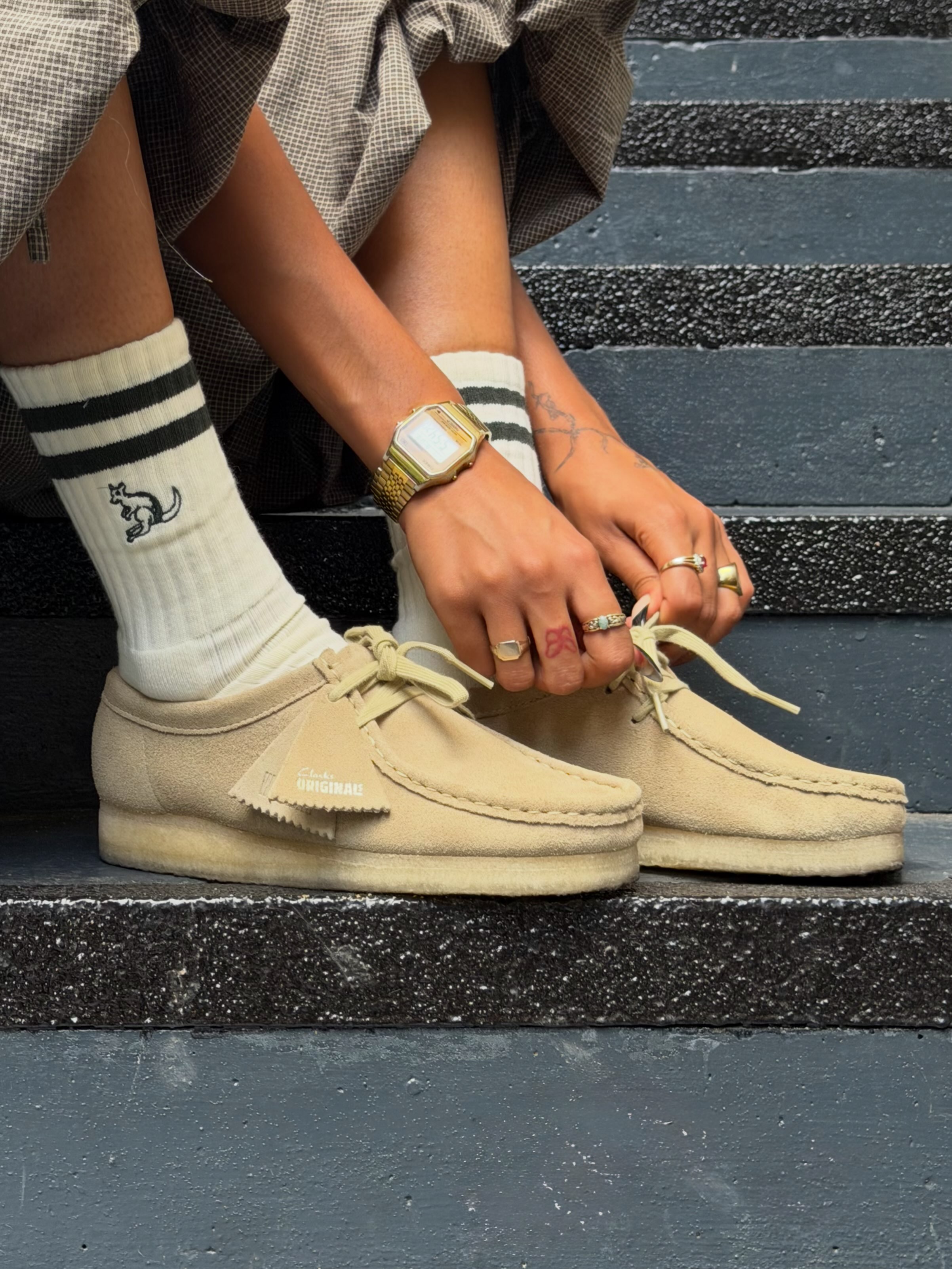 Clarks - Our men's Wallabee Monk. Taking a Clarks archive pattern