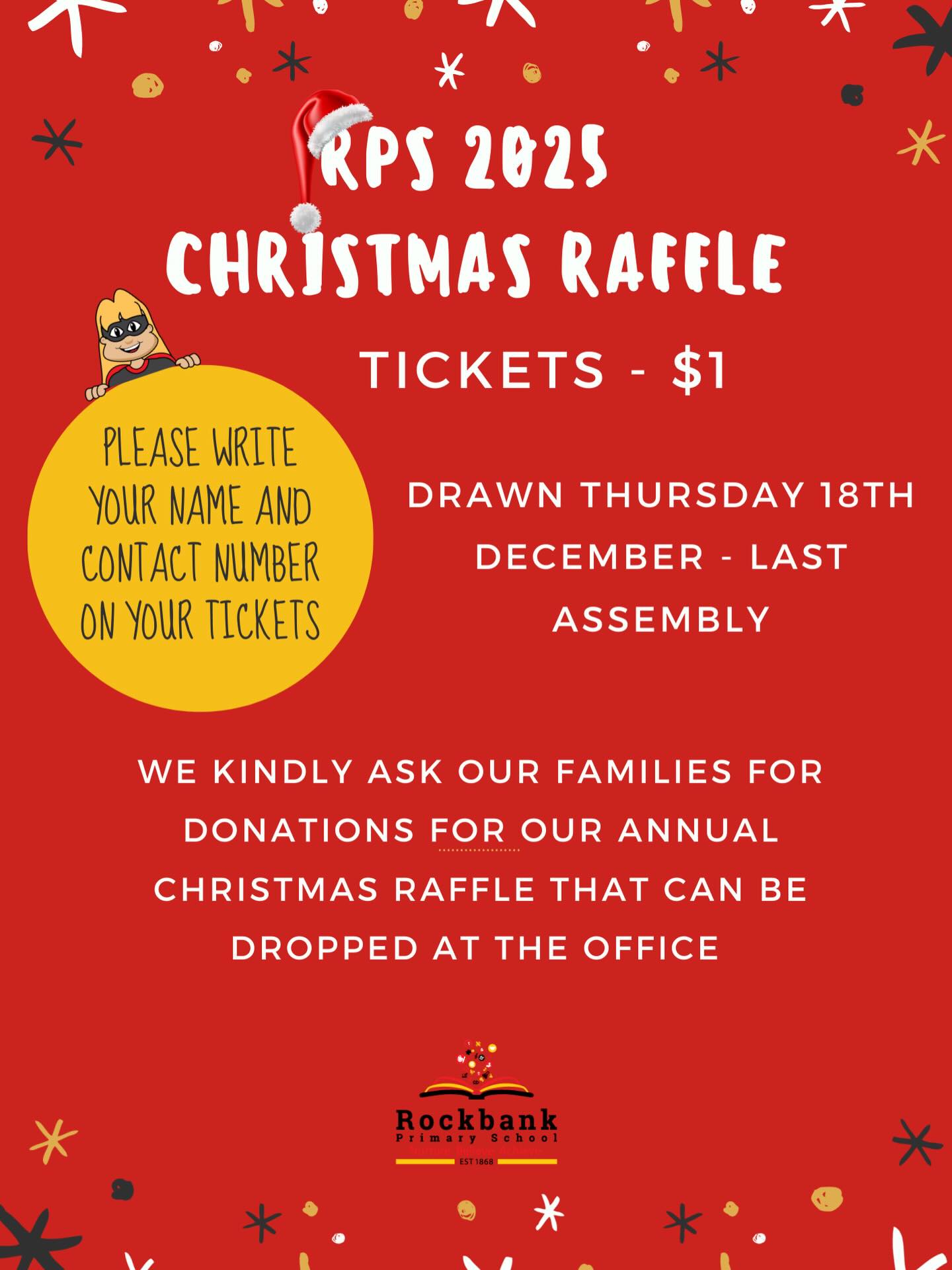 Rockbank - Today students will come home with a raffle book for our ...