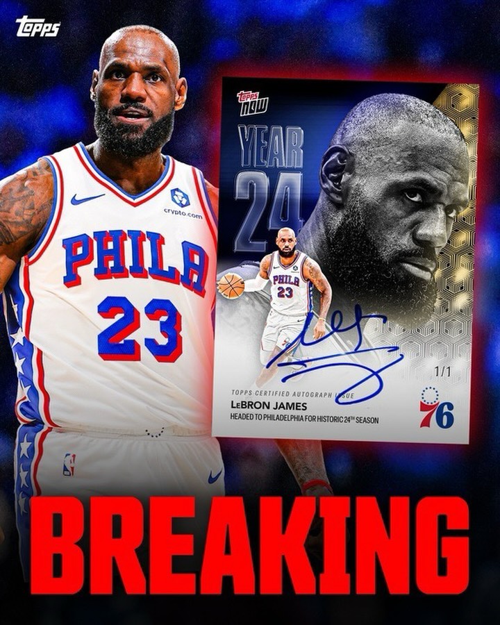 Fanatics - LeBron just signed his first card as a 76er 🔥 One