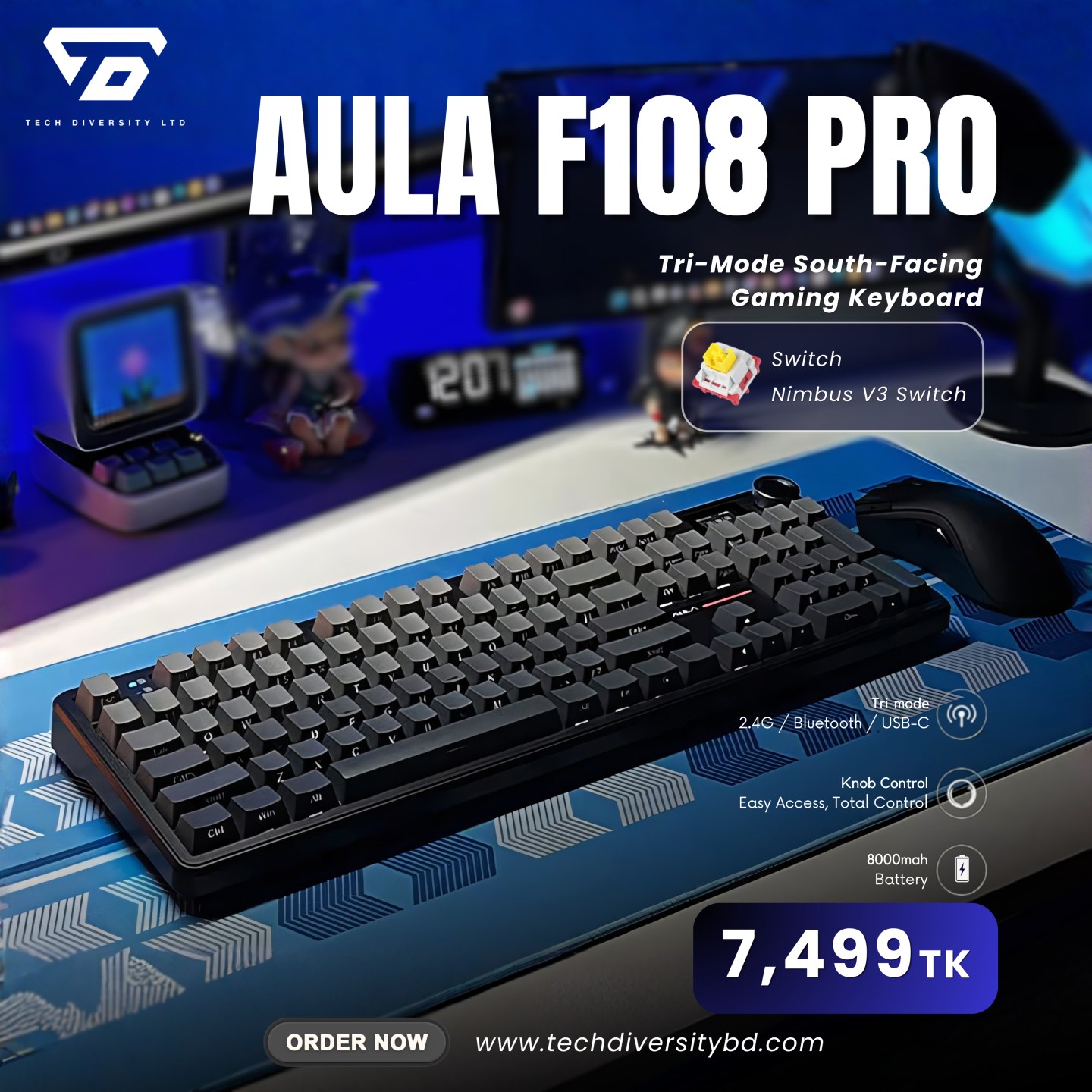 ろま The ultimate full-sized powerhouse 🎴 AULA F108 PRO brings