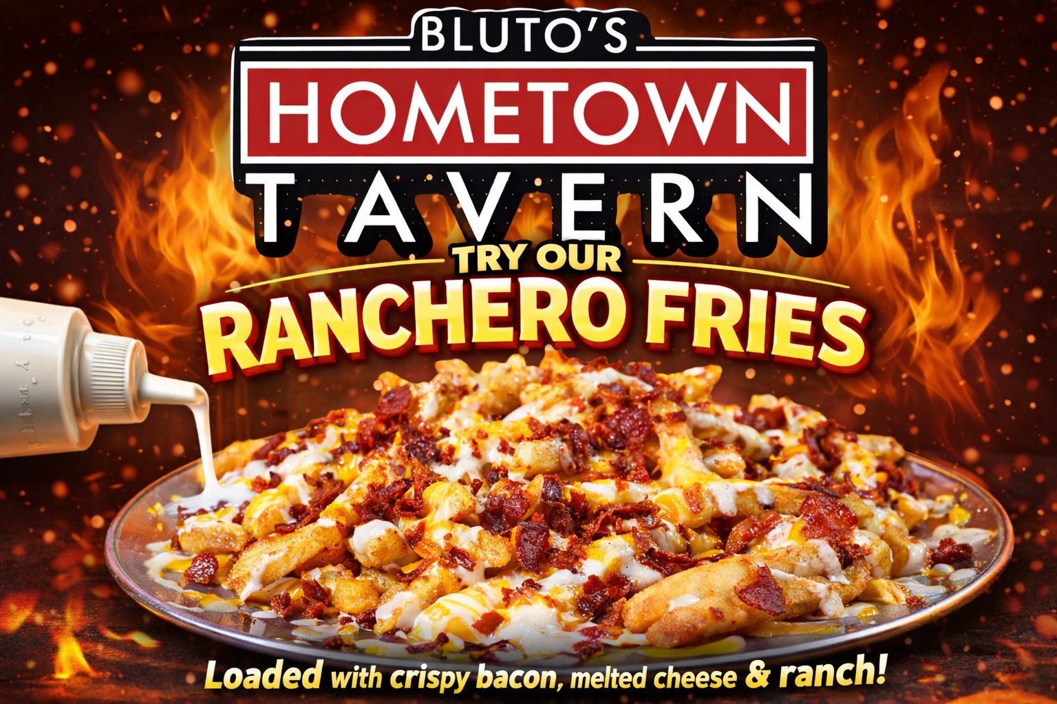 🔥🍟 Ranchero Fries are calling... - Bluto's Hometown Tavern | Facebook