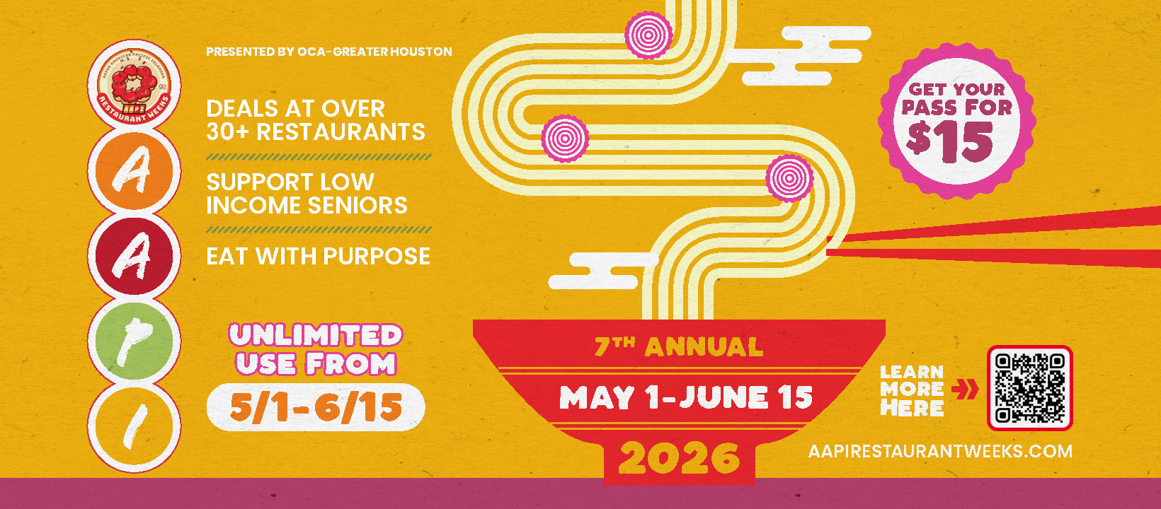 AAPI Restaurant Weeks (May 1 to June 15)
