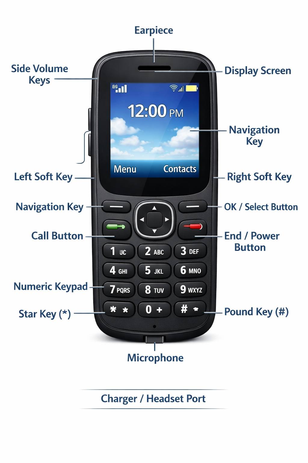 Technology - A BUTTON MOBILE PHONE: Main Parts of a Button Mobile Phone ...
