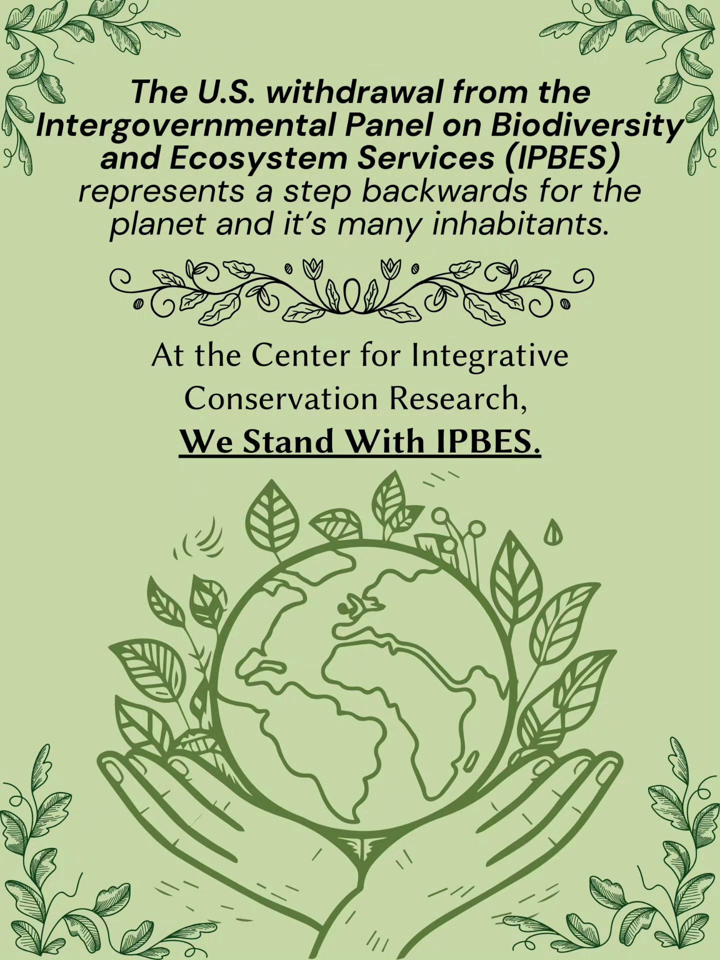 Center for Integrative Conservation Research at the University of ...